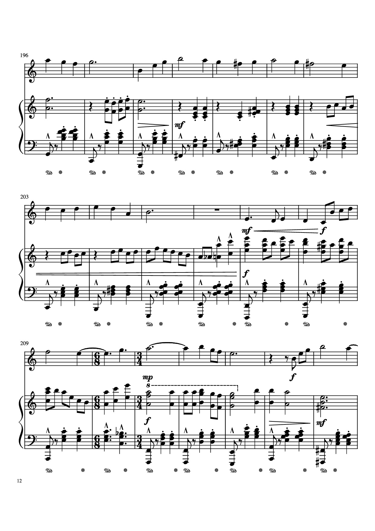 Page 12 of Sheet music PDF Piano Merry Go Round Of Life Piano - Undefined
