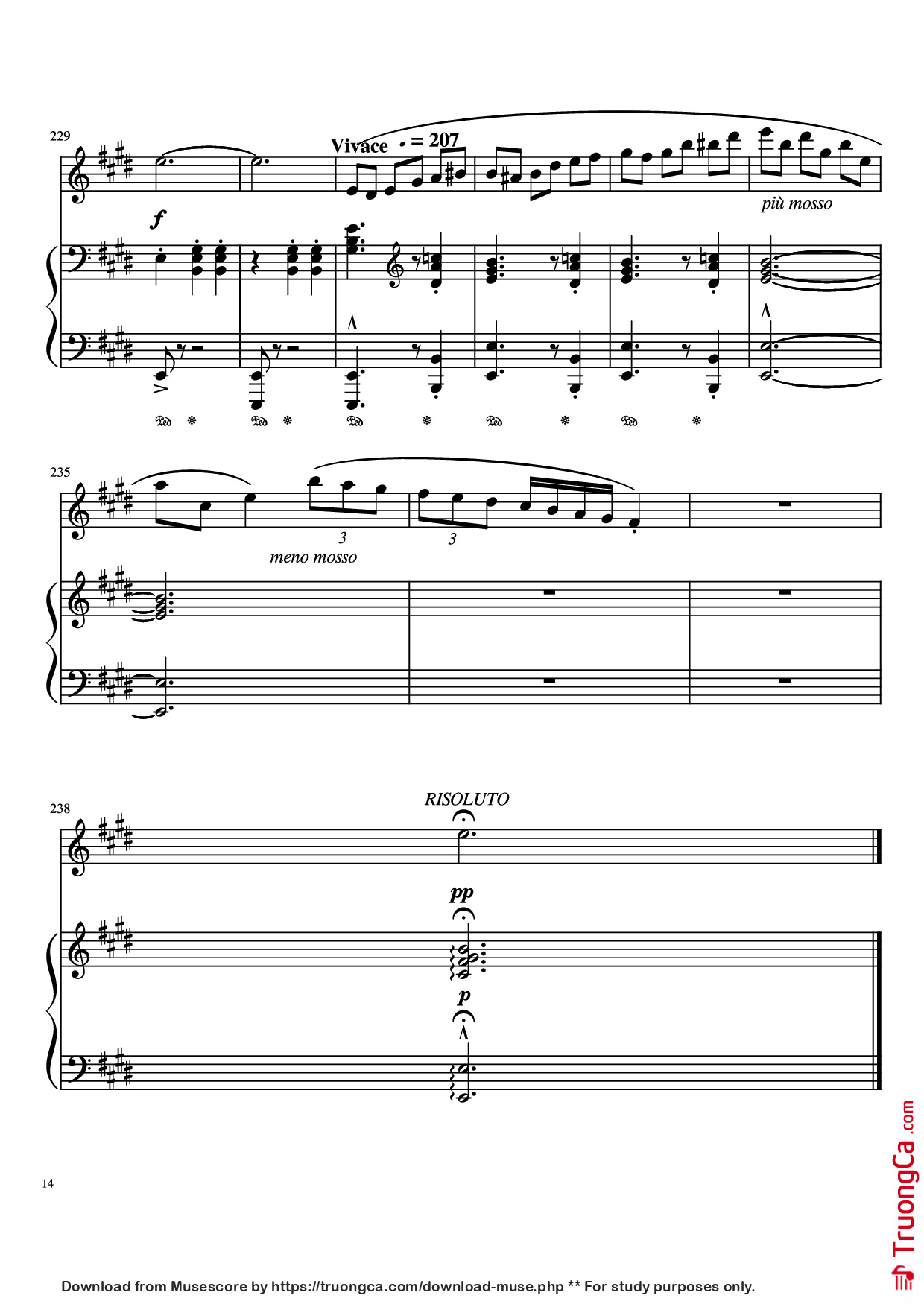 Page 14 of Sheet music PDF Piano Merry Go Round Of Life Piano - Undefined