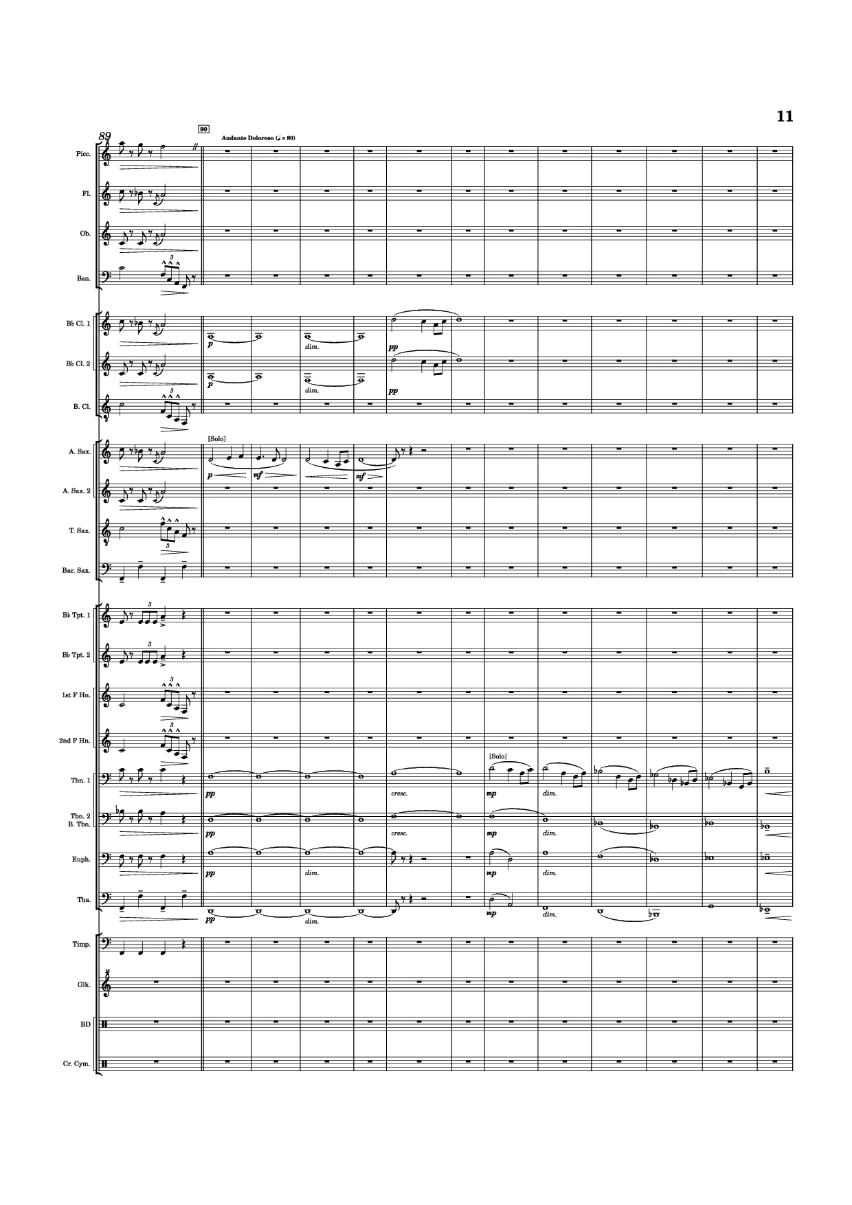 Page 11 of Sheet music PDF Dvorak