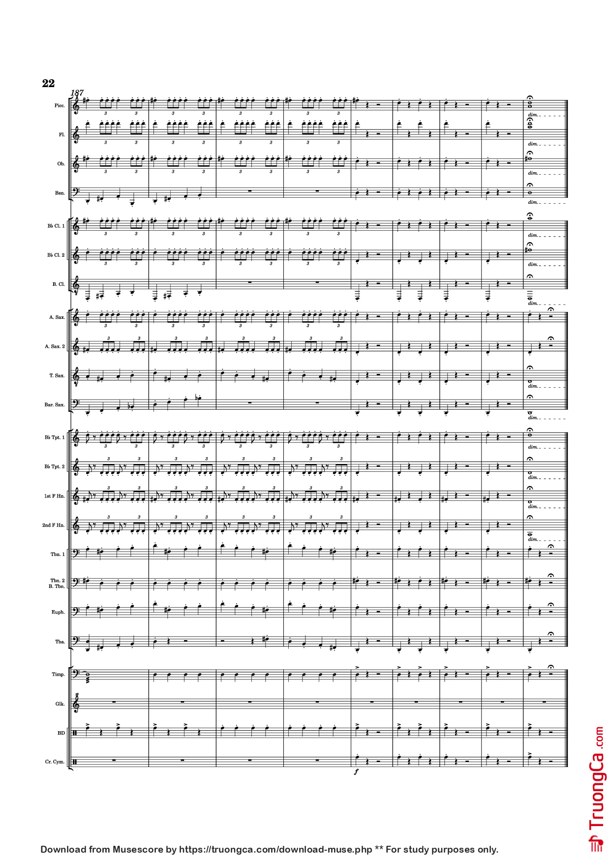 Page 22 of Sheet music PDF Dvorak