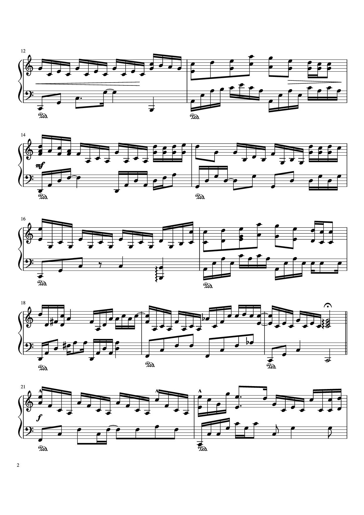 Page 2 of Sheet music PDF Piano If You - BigBang Piano - G-Dragon Arr. By Ana Romo