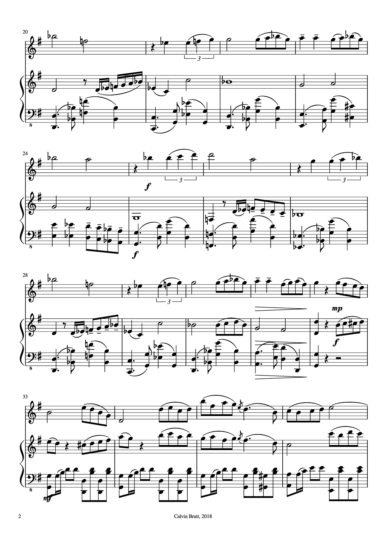 Page 2 of Sheet music PDF Piano Por Una Cabeza Piano - Arr.: Irina Lazaryeva Transc/Edit.: Calvin Bratt