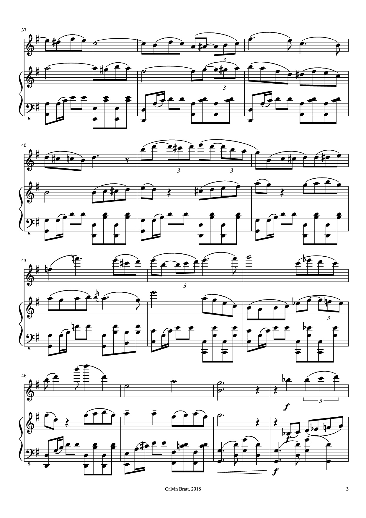 Page 3 of Sheet music PDF Piano Por Una Cabeza Piano - Arr.: Irina Lazaryeva Transc/Edit.: Calvin Bratt