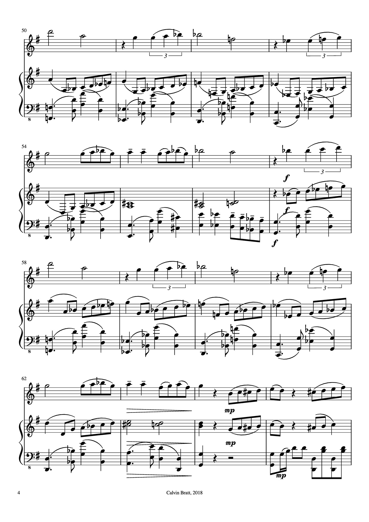 Page 4 of Sheet music PDF Piano Por Una Cabeza Piano - Arr.: Irina Lazaryeva Transc/Edit.: Calvin Bratt