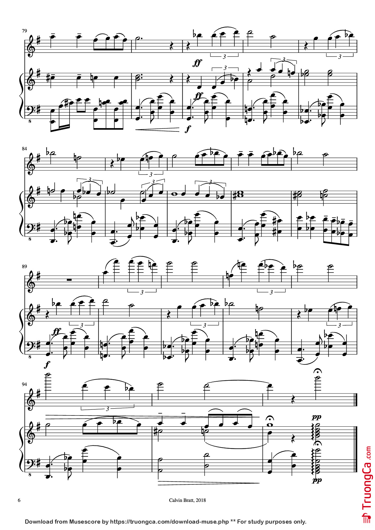 Page 6 of Sheet music PDF Piano Por Una Cabeza Piano - Arr.: Irina Lazaryeva Transc/Edit.: Calvin Bratt
