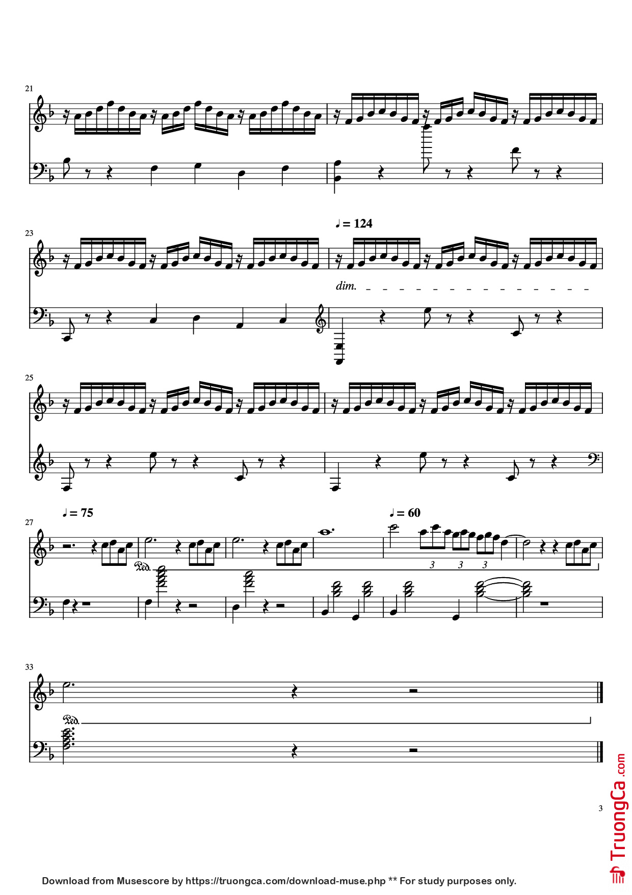 Page 3 of Sheet music PDF Piano Photograph (From the movie Her) Piano - Arcade Fire Transcribed by onceagleekforeveragleek