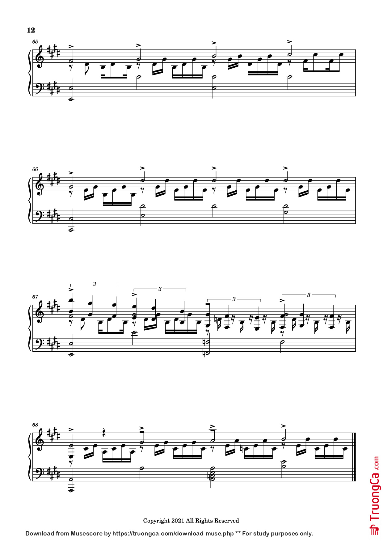 Page 12 of Sheet music PDF Piano good days Piano - Sza - transcribed by yash salvi