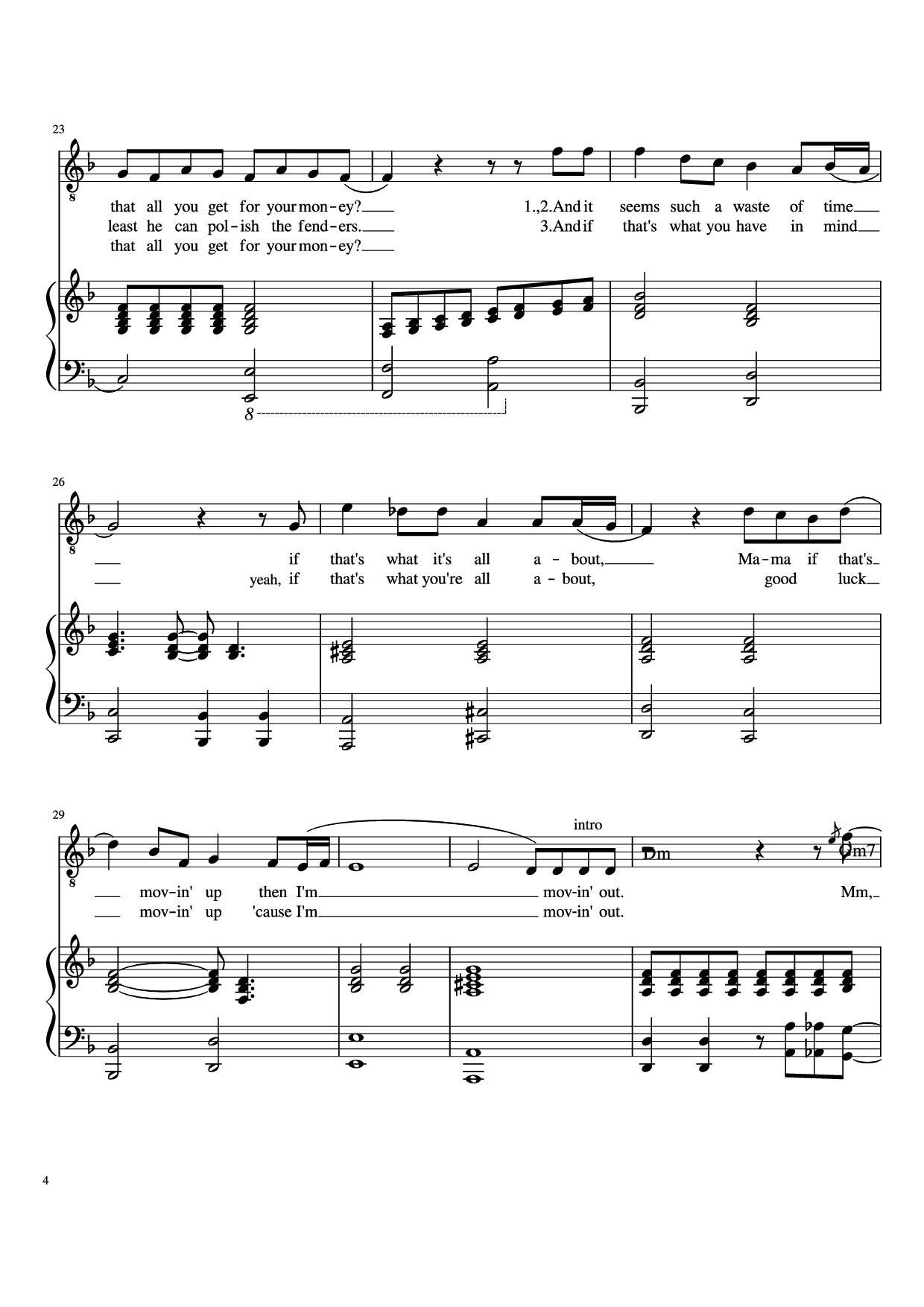 Page 4 of Sheet music PDF Piano Movin