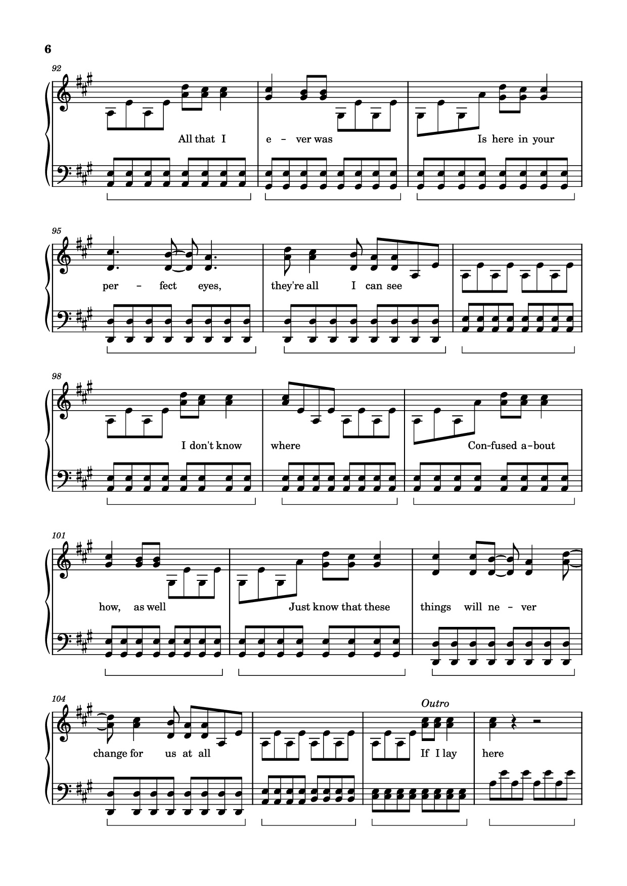 Page 6 of Sheet music PDF Piano Chasing Cars Piano - Snow Patrol