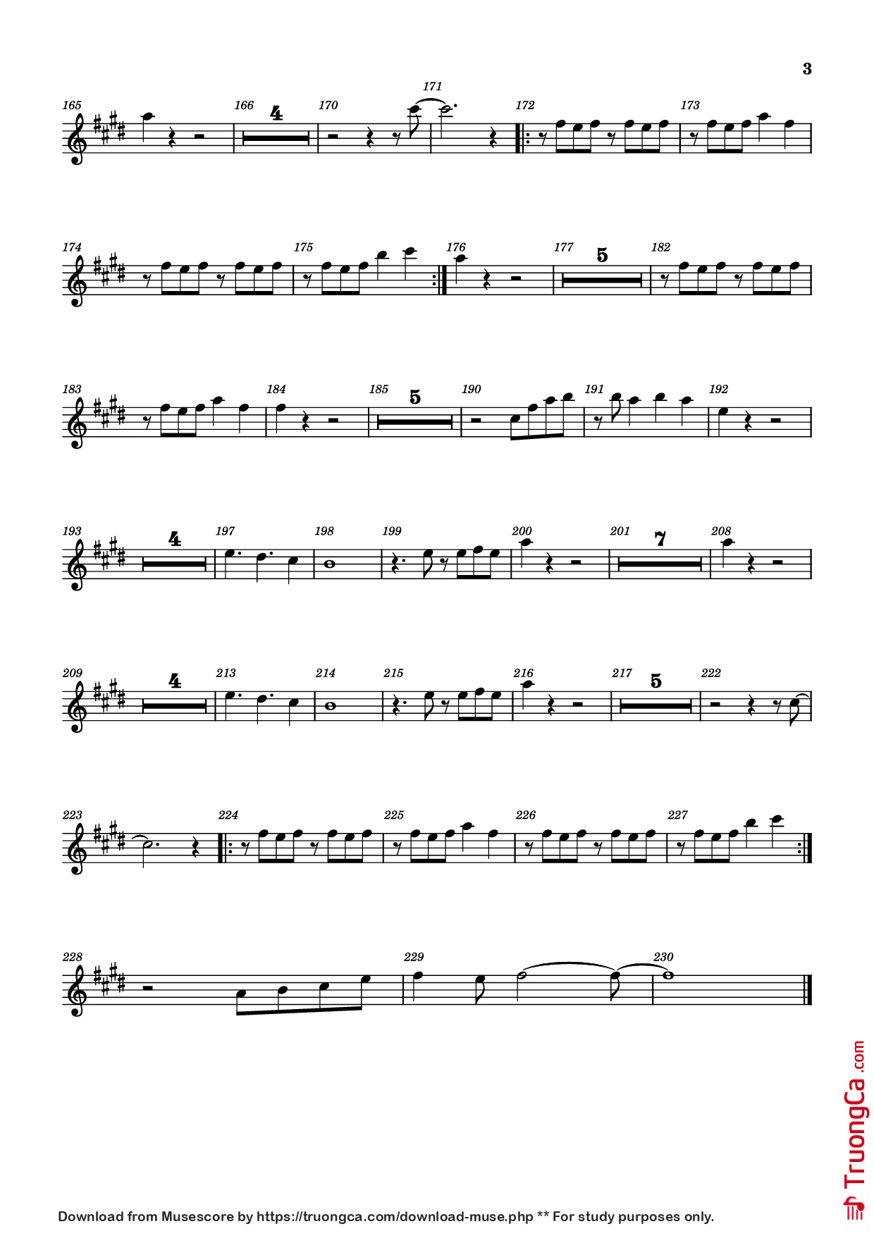 Page 3 of Sheet music PDF Le llaman Guerrero - Compositor / arreglista