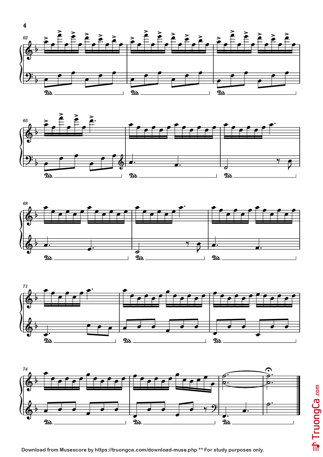 Page 4 of Sheet music PDF Piano Spring Piano - Transc: Daniel Duro Soto