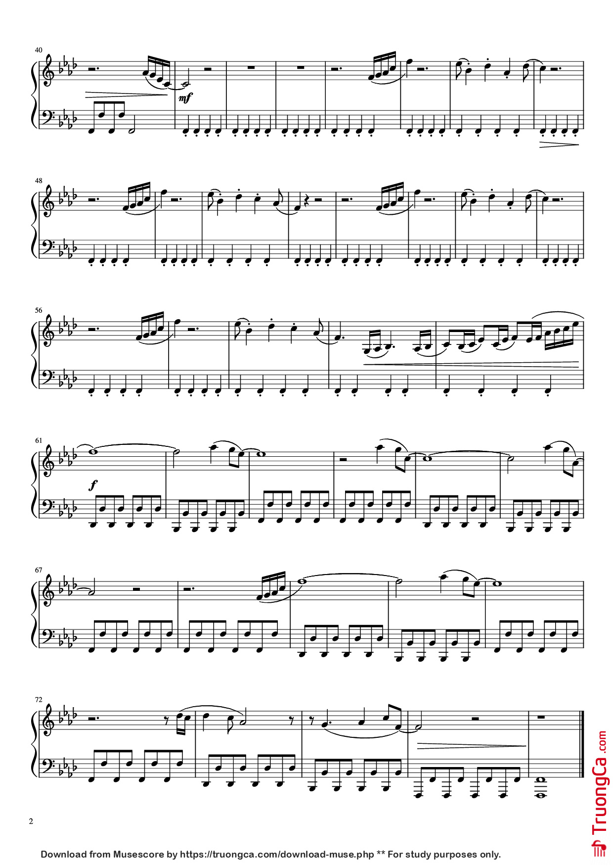 Page 2 of Sheet music PDF Piano CHILDREN Piano - Robert Miles