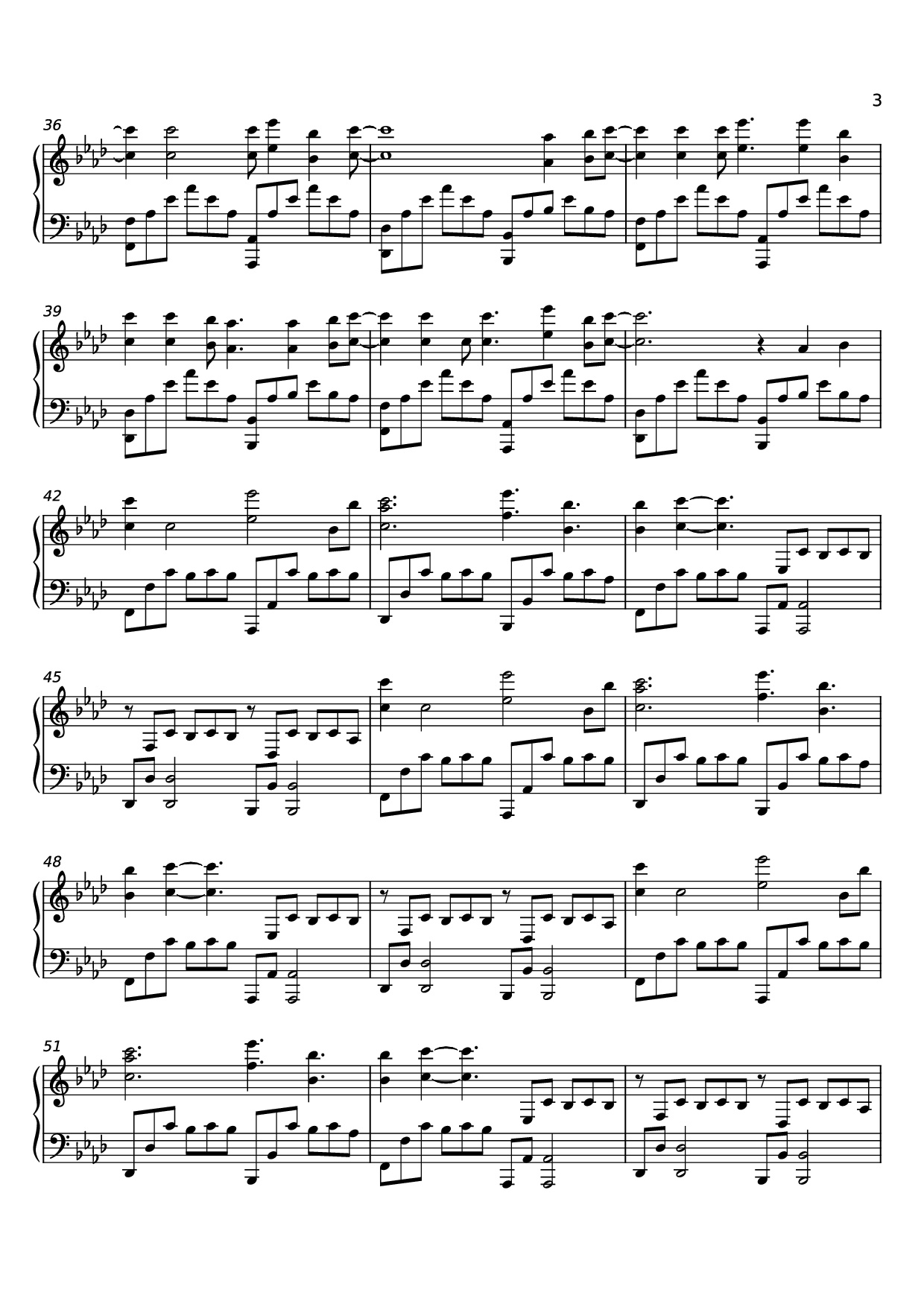 Page 3 of Sheet music PDF Piano September (We Got Fire) Piano - Composed by Sparky Deathcap