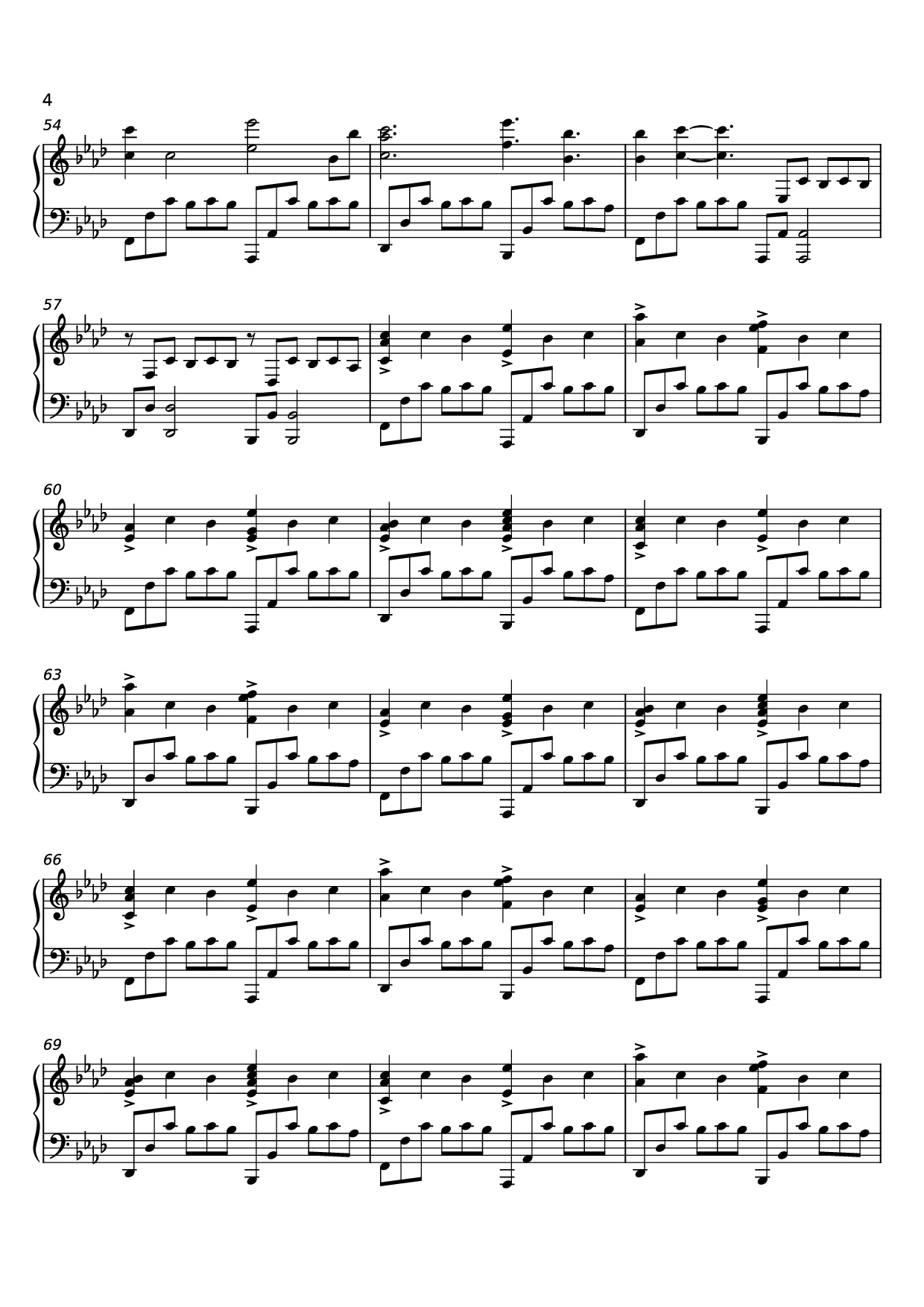 Page 4 of Sheet music PDF Piano September (We Got Fire) Piano - Composed by Sparky Deathcap