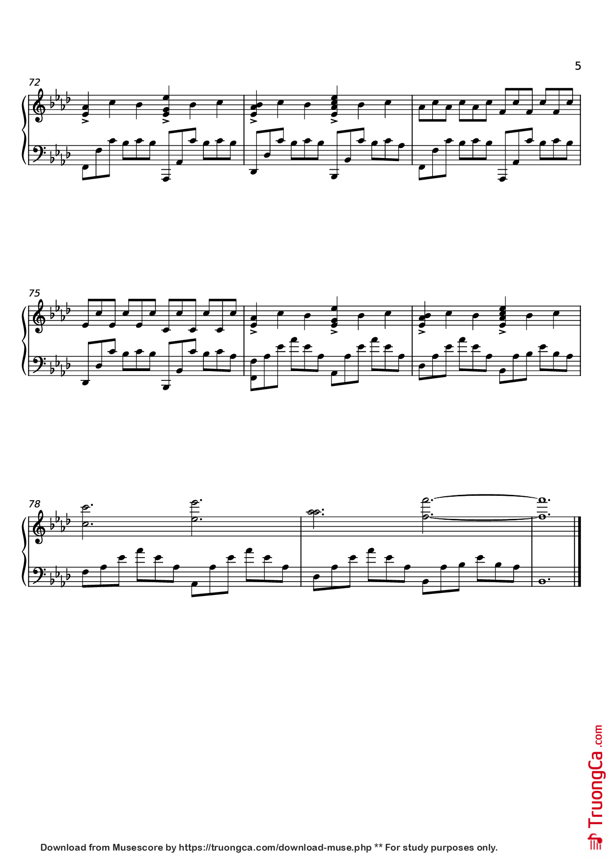 Page 5 of Sheet music PDF Piano September (We Got Fire) Piano - Composed by Sparky Deathcap