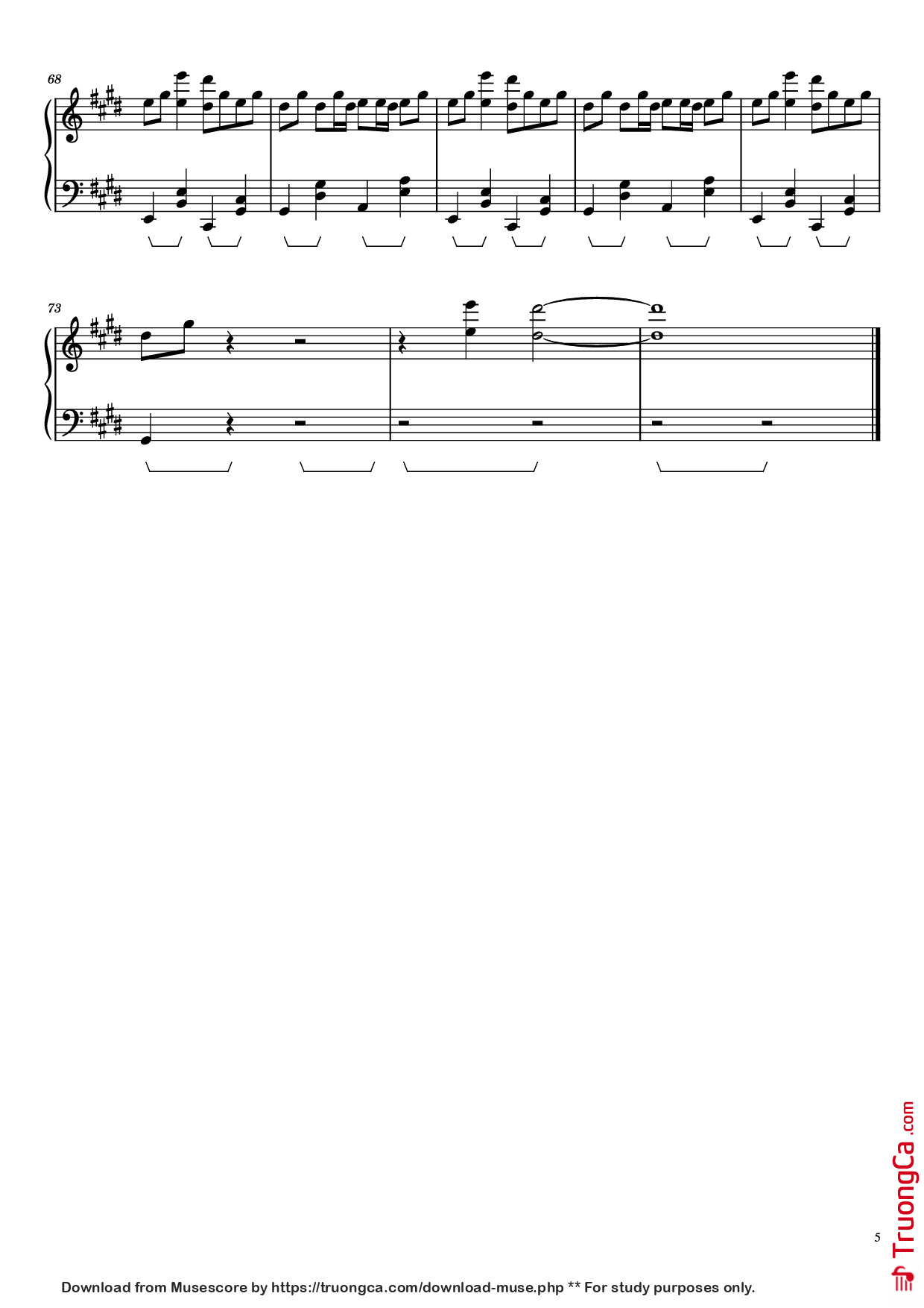 Page 5 of Sheet music PDF Where Is My Mind? Piano - Pixies