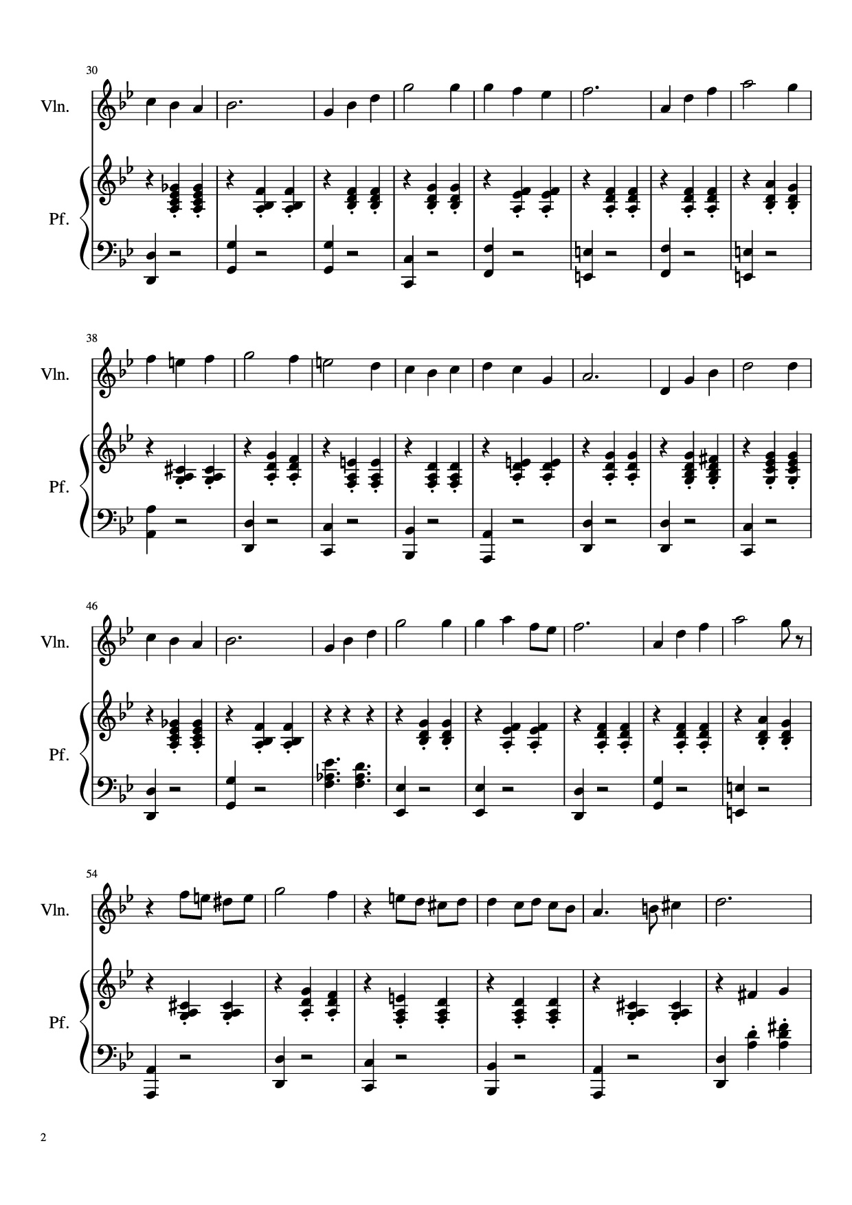 Page 2 of Sheet music PDF Piano Howl