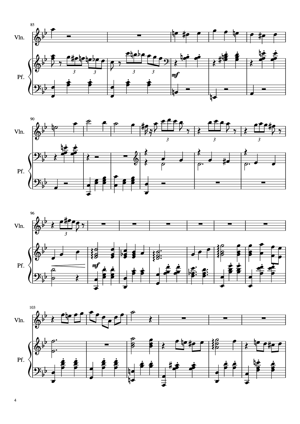 Page 4 of Sheet music PDF Piano Howl