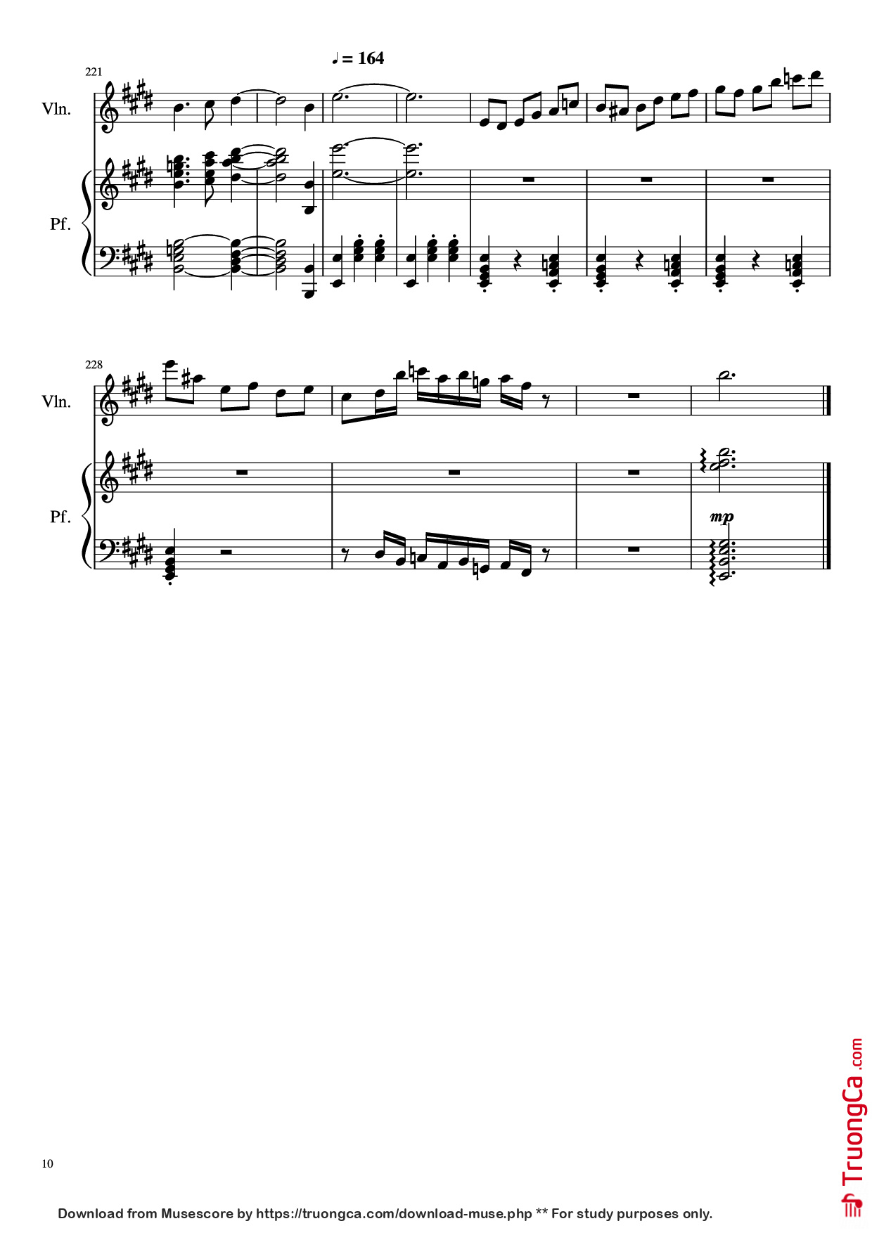 Page 10 of Sheet music PDF Piano Howl