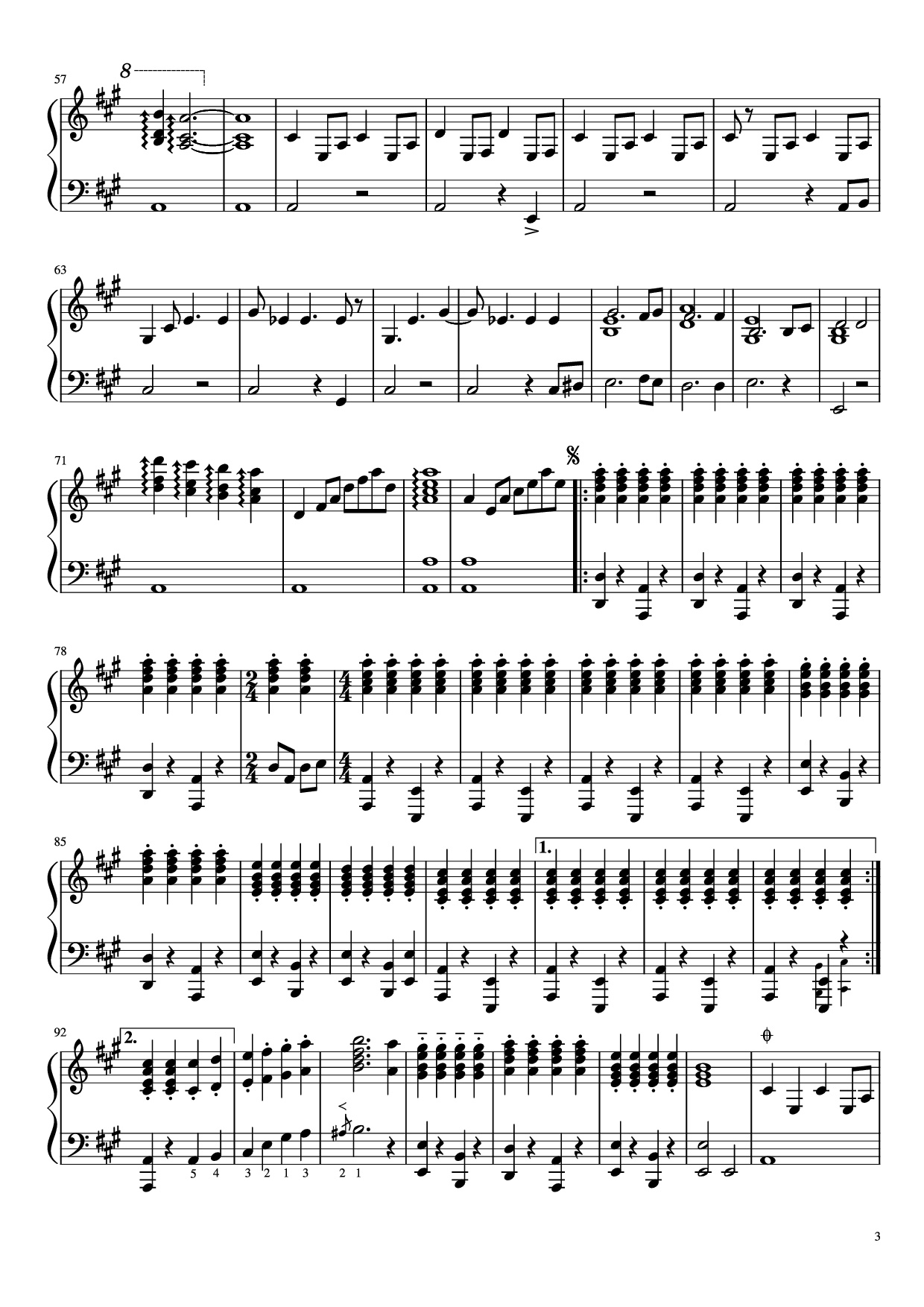 Page 3 of Sheet music PDF Piano Chiquitita Piano - ABBA