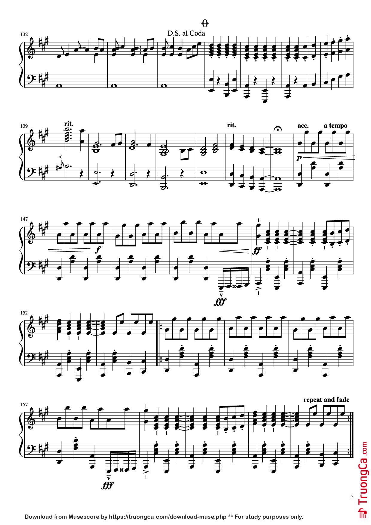 Page 5 of Sheet music PDF Piano Chiquitita Piano - ABBA