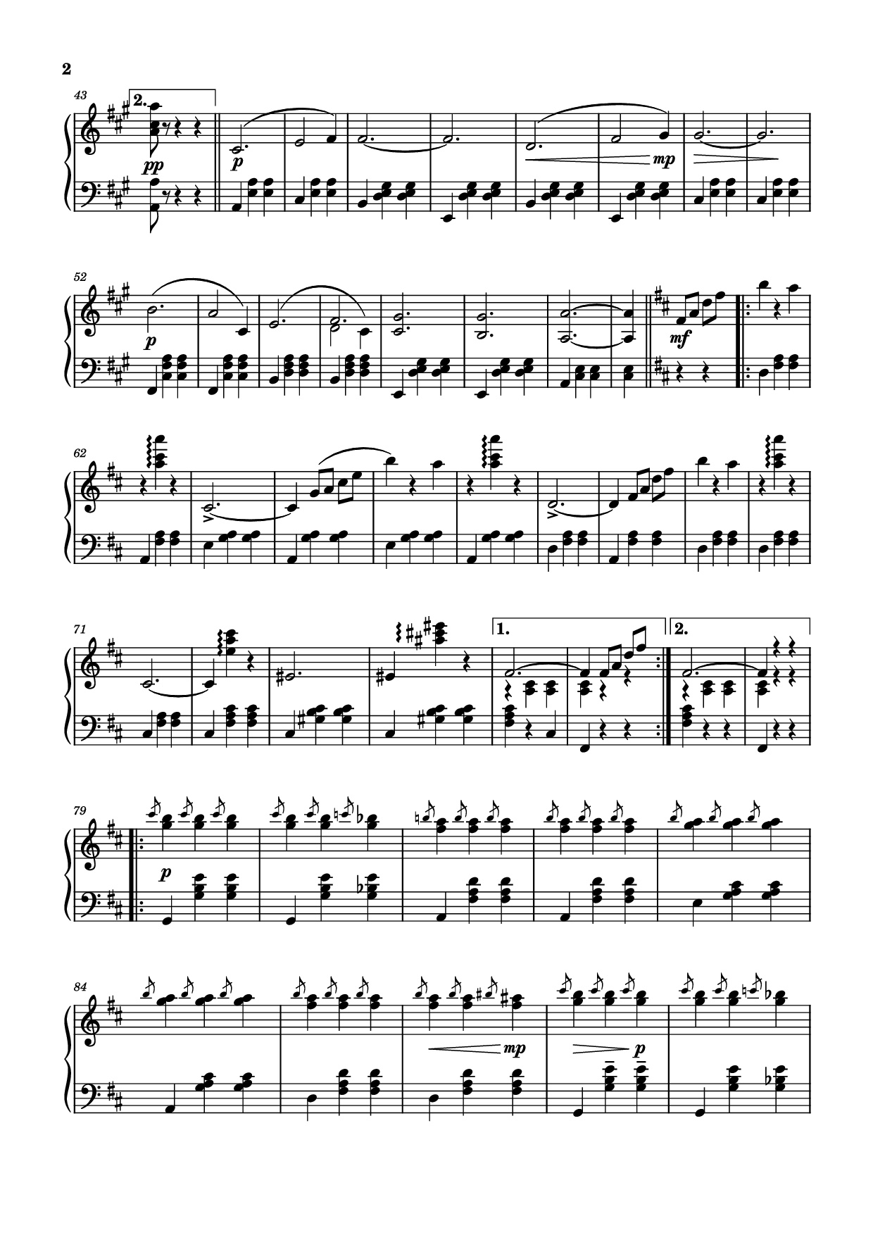 Page 2 of Sheet music PDF Piano The Skaters Waltz Piano - Music by Emile Waldteufel