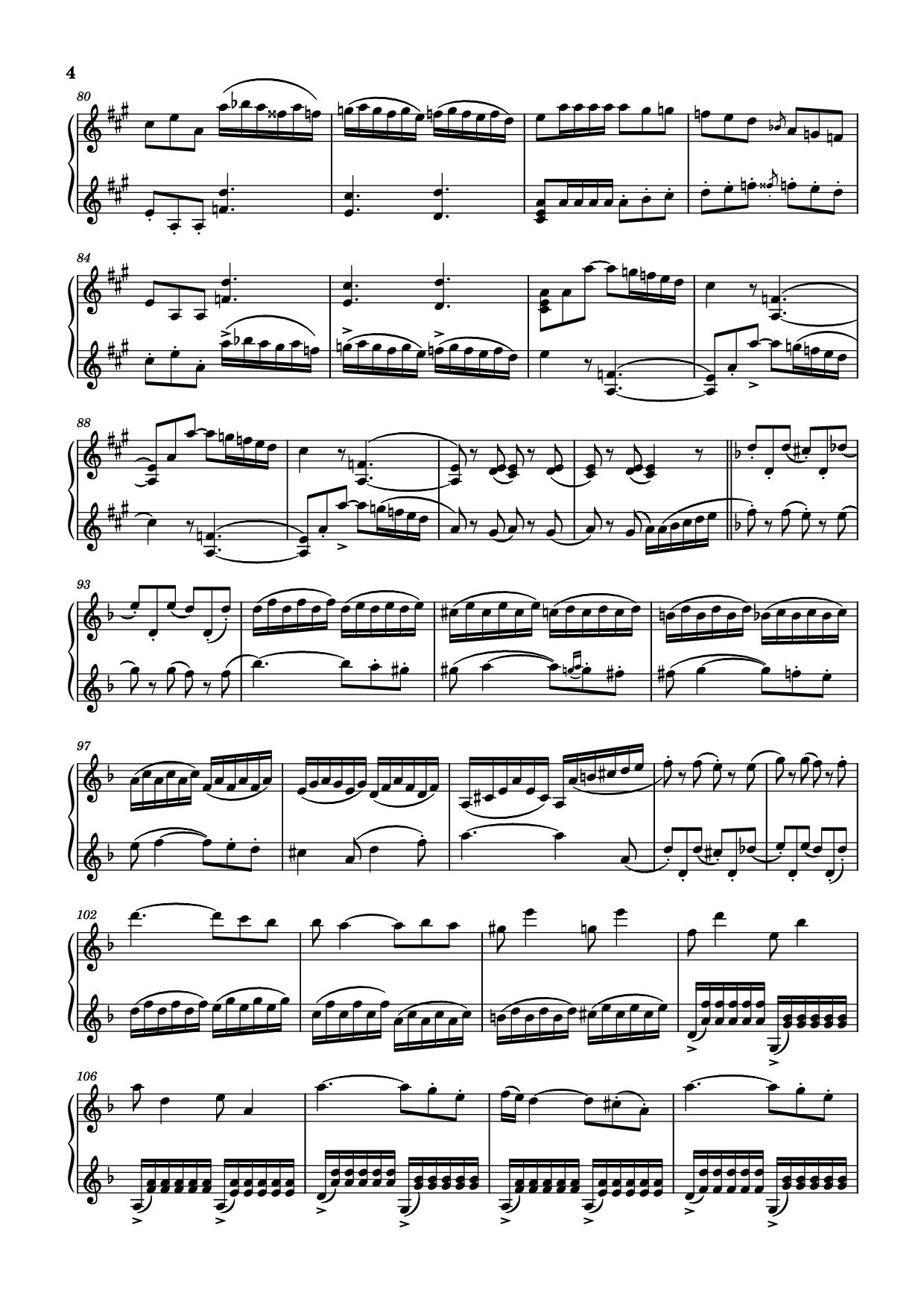 Page 4 of Sheet music PDF Piano Duo en Ré Majeur Piano - Bériot