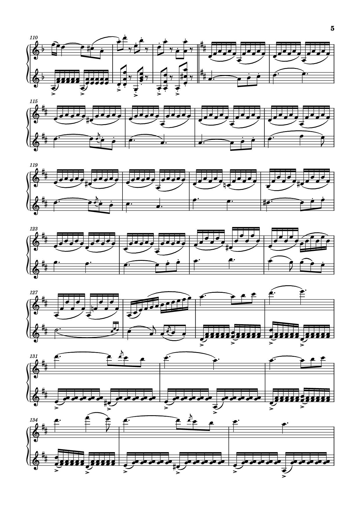 Page 5 of Sheet music PDF Piano Duo en Ré Majeur Piano - Bériot
