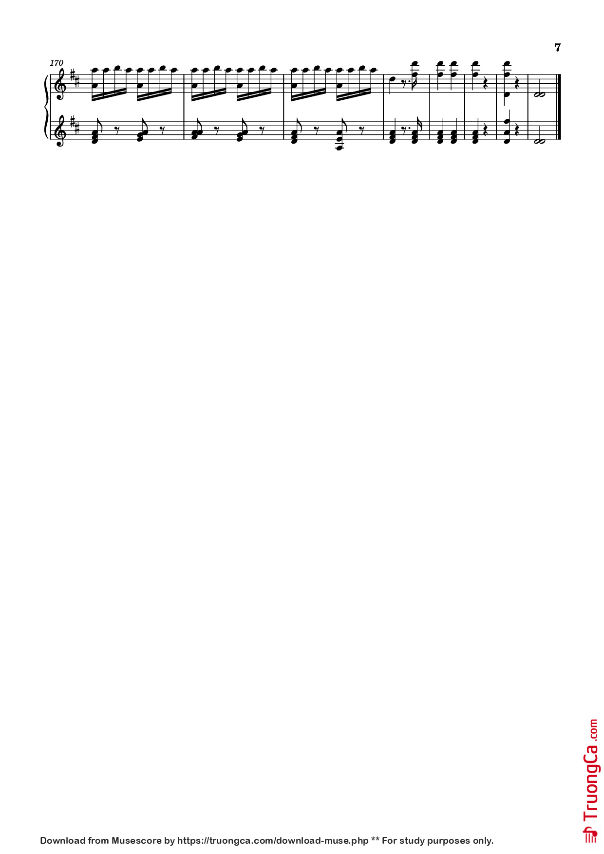 Page 7 of Sheet music PDF Piano Duo en Ré Majeur Piano - Bériot