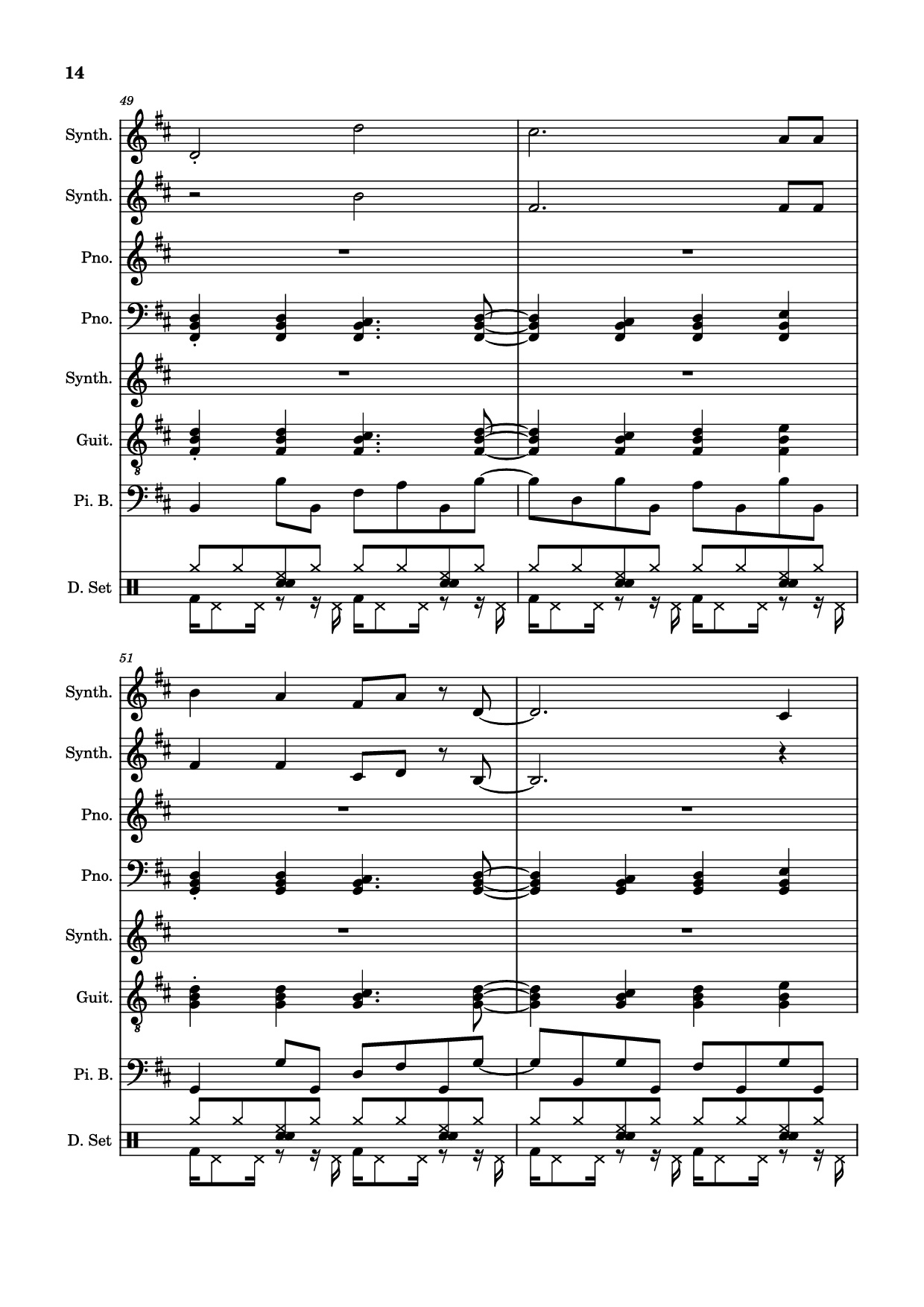 Page 14 of Sheet music PDF Rolling Girl Piano - Square Root