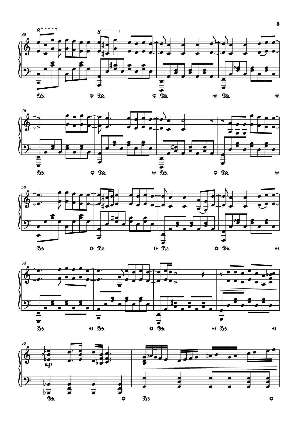 Page 3 of Sheet music PDF Piano Lần cuối Piano - Ngọt