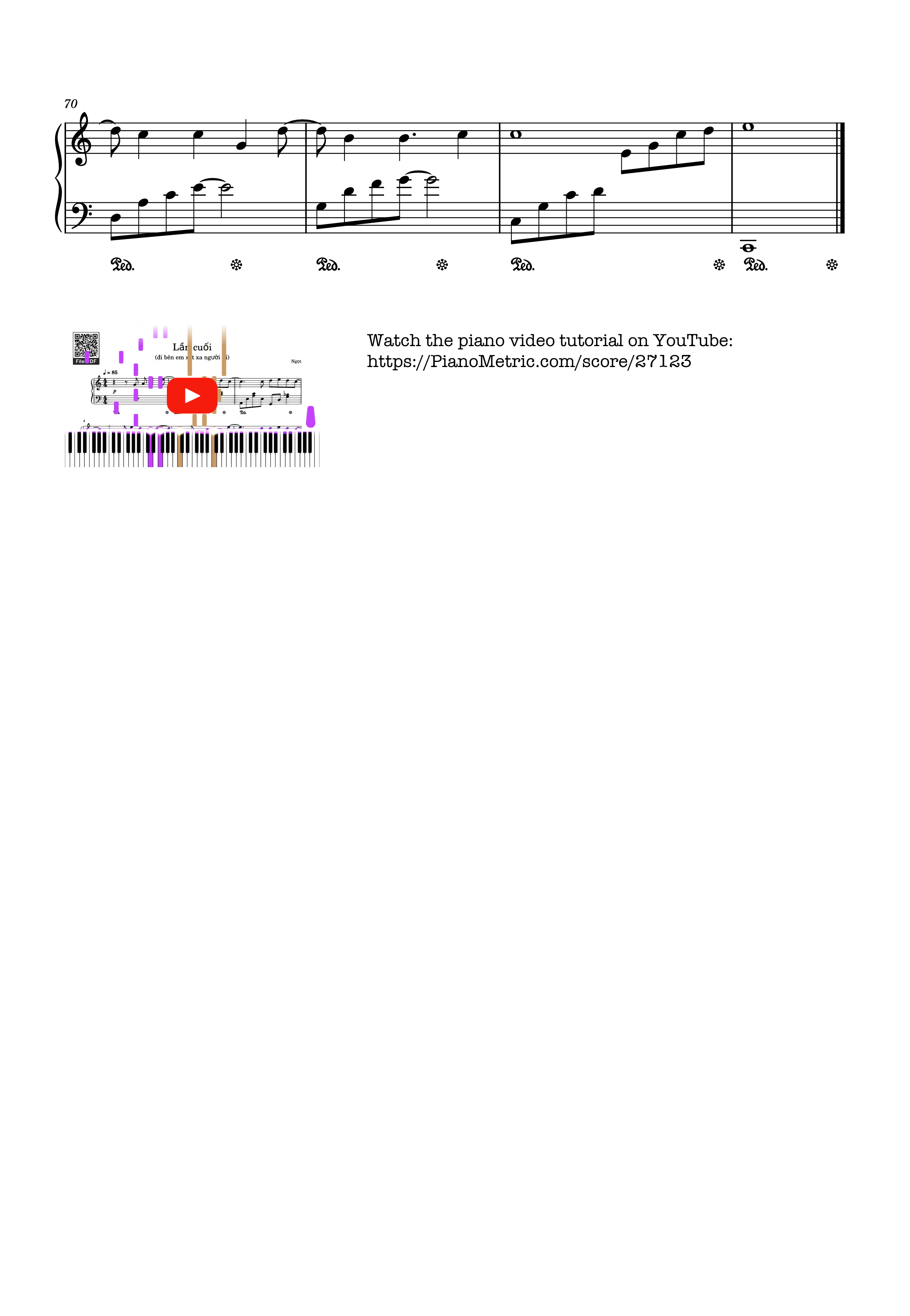 Page 5 of Sheet music PDF Piano Lần cuối Piano - Ngọt