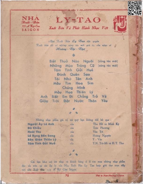 Page 4 of Sheet music PDF Hoài thu - Văn Trí