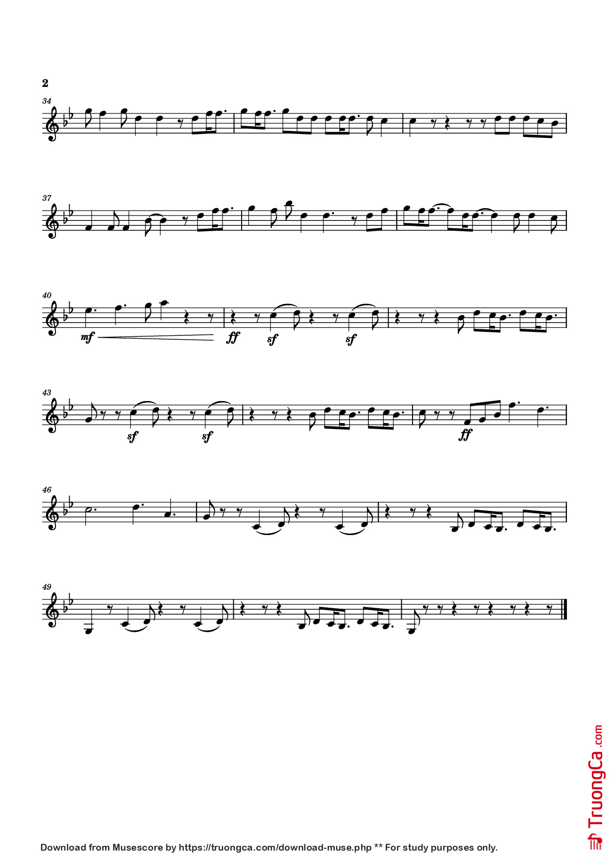 Page 2 of Sheet music PDF Beautiful Things Violin - Benson Boone