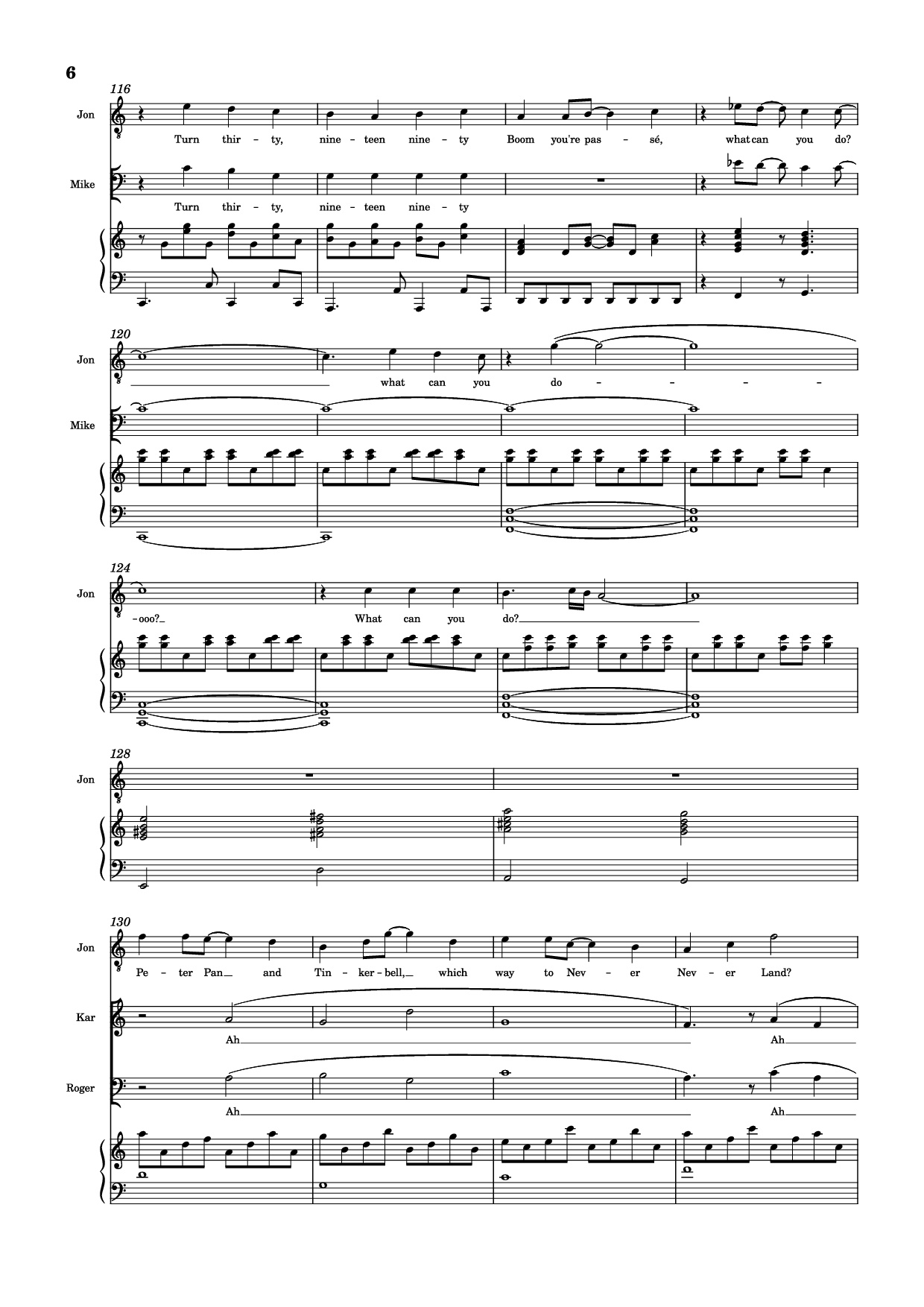 Page 6 of Sheet music PDF Piano 30/90 Piano - Jonathan Larson, Andrew Garfield
