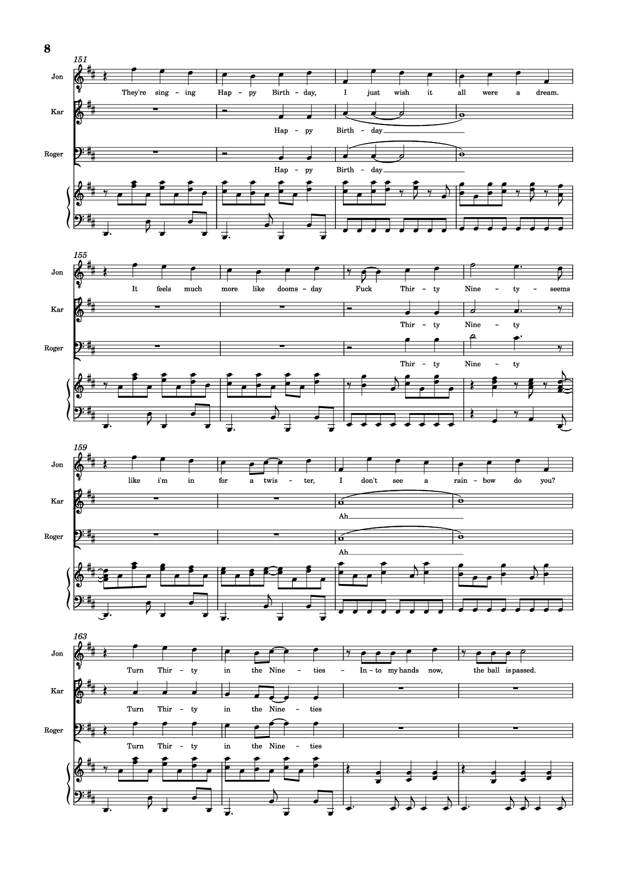 Page 8 of Sheet music PDF Piano 30/90 Piano - Jonathan Larson, Andrew Garfield