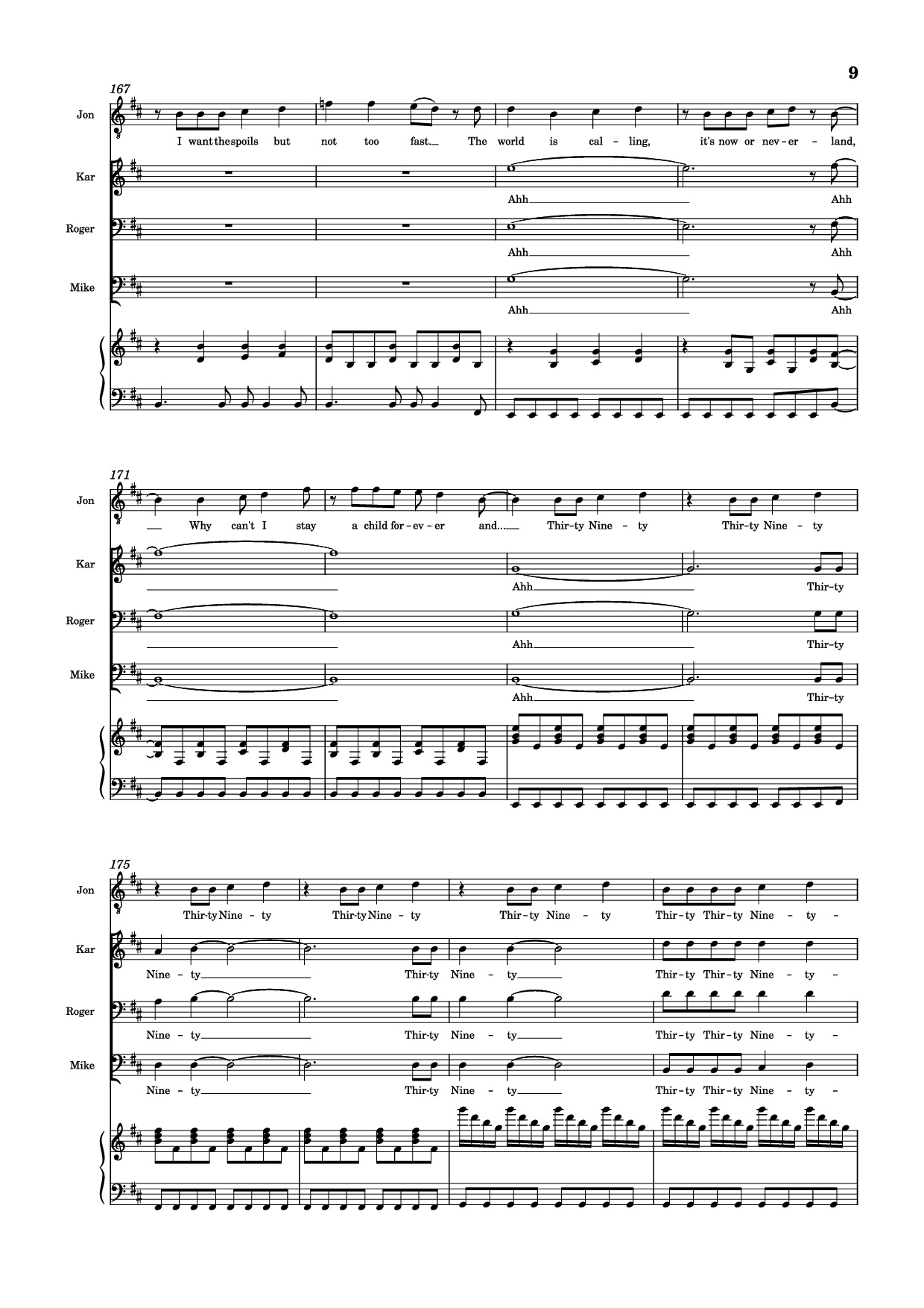 Page 9 of Sheet music PDF Piano 30/90 Piano - Jonathan Larson, Andrew Garfield
