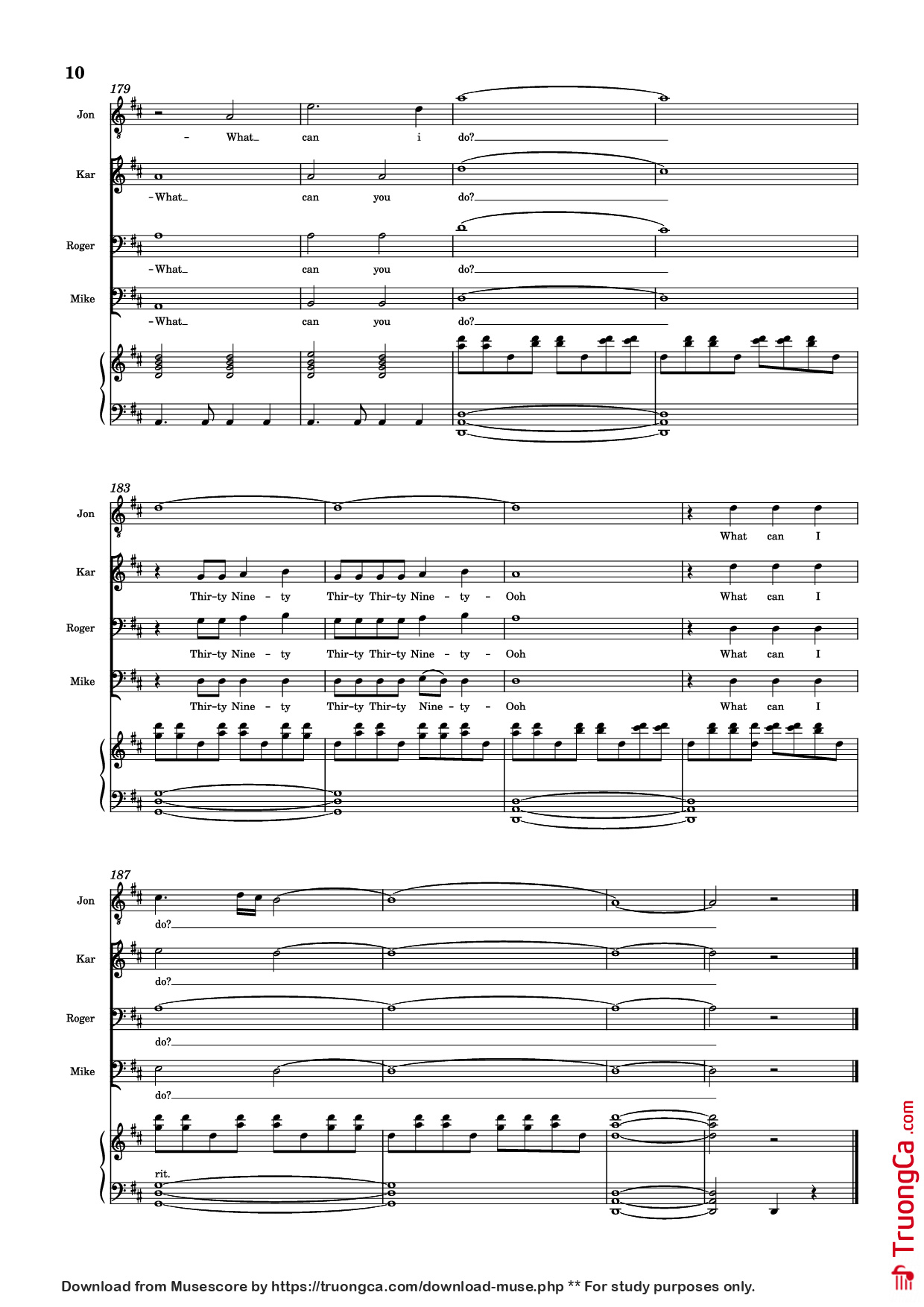 Page 10 of Sheet music PDF Piano 30/90 Piano - Jonathan Larson, Andrew Garfield