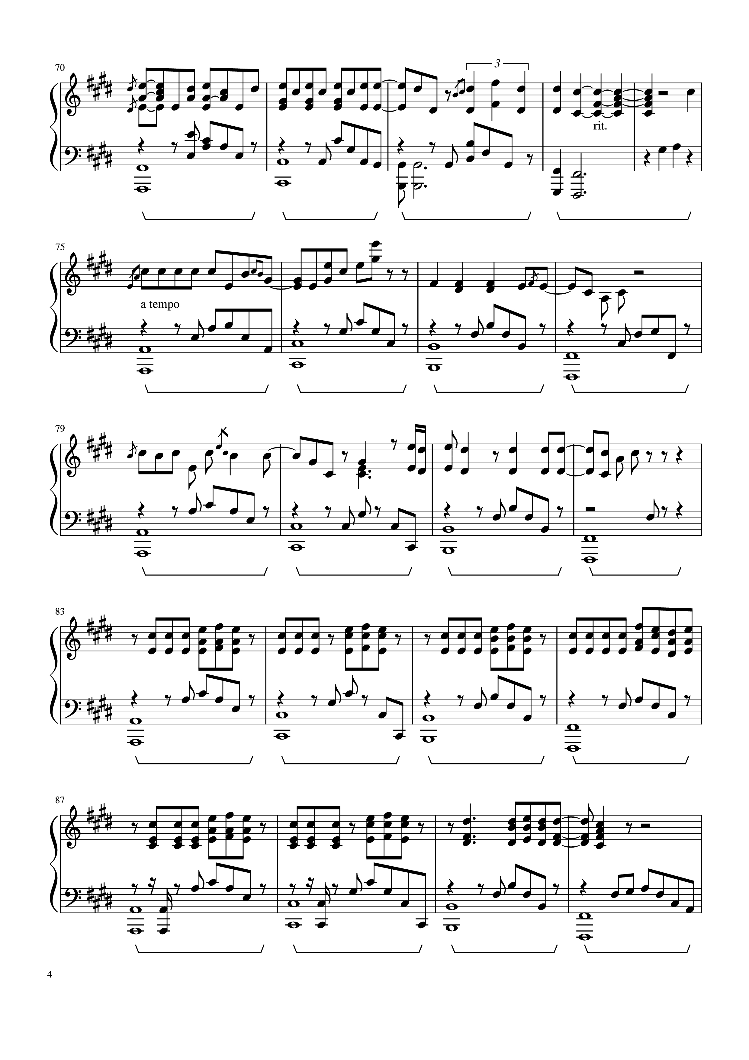 Page 4 of Sheet music PDF Piano Summertime Sadness Piano - Lana Del Rey