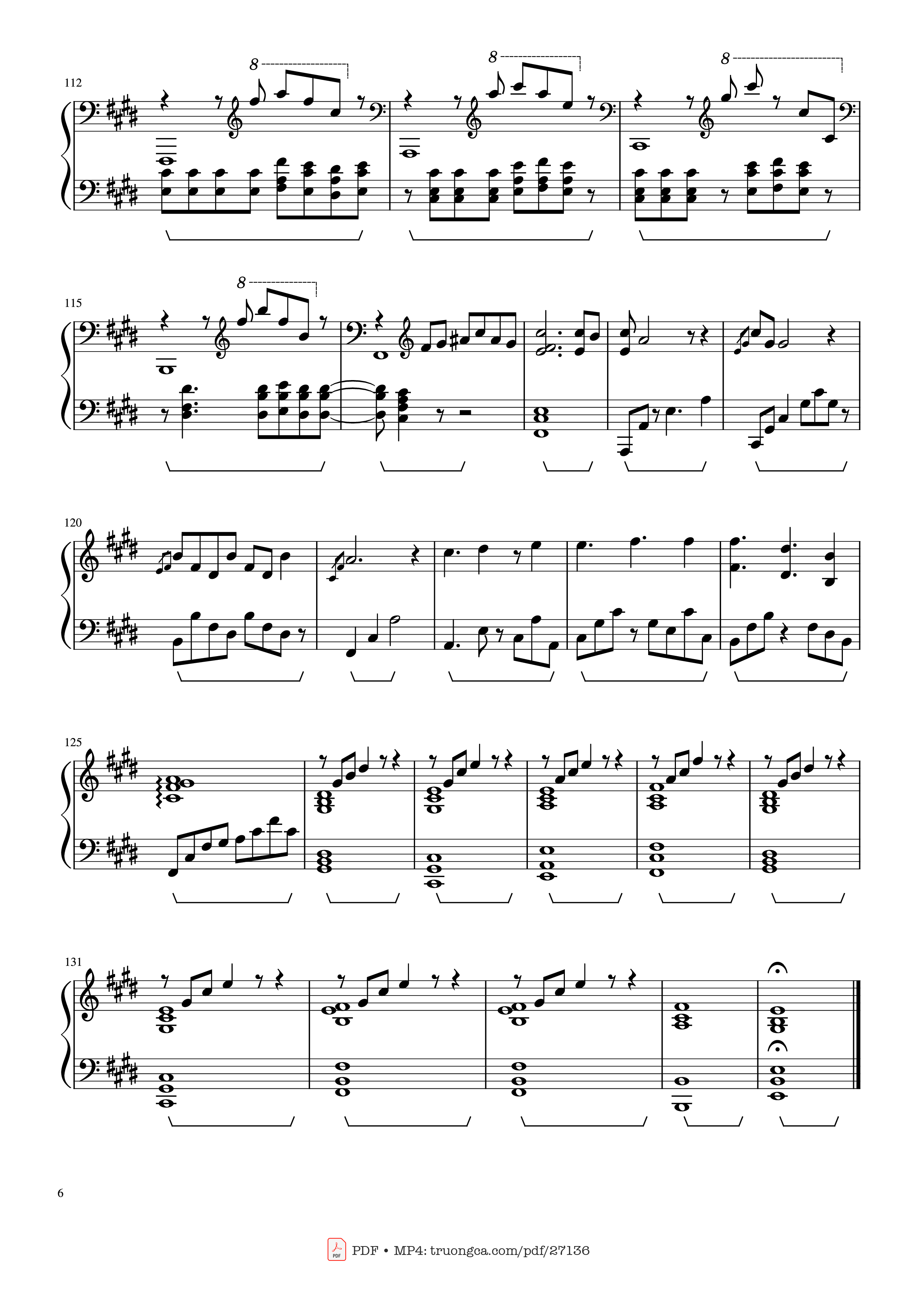Page 6 of Sheet music PDF Piano Summertime Sadness Piano - Lana Del Rey