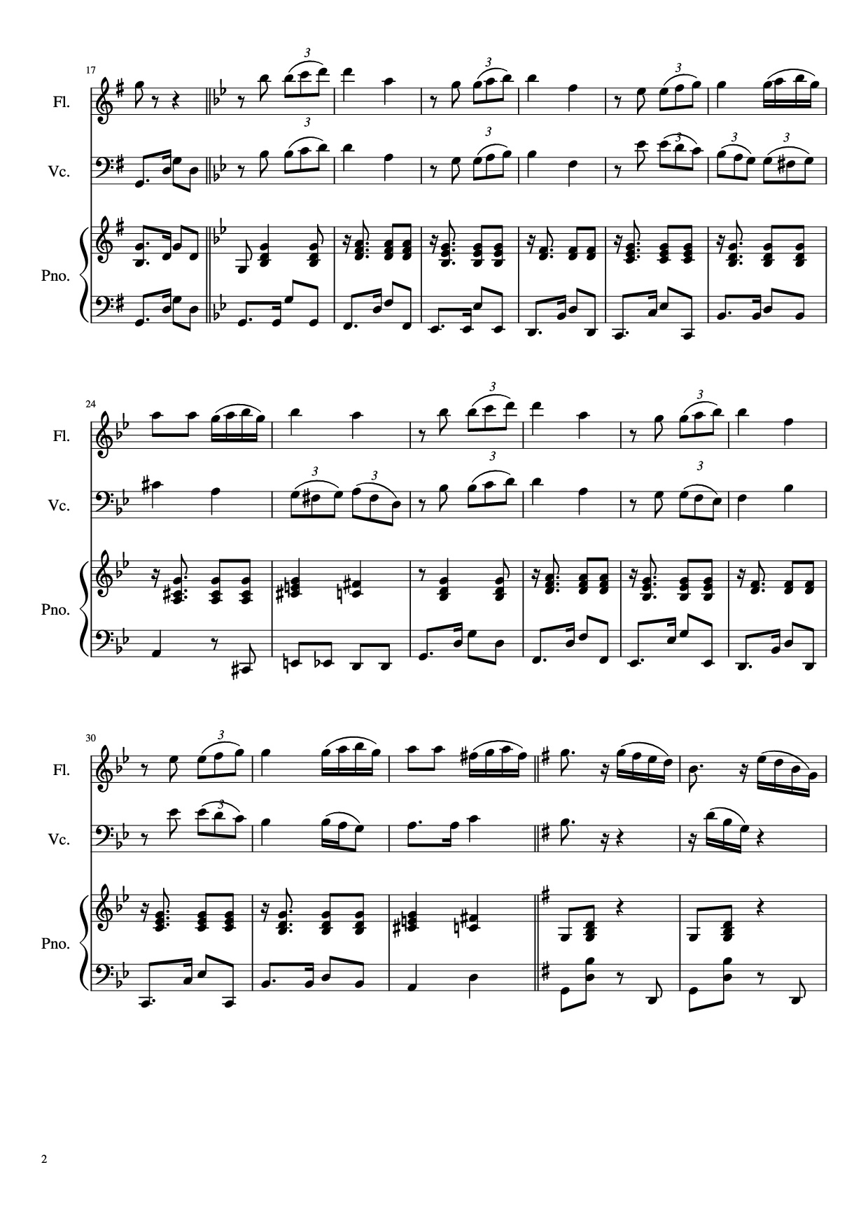 Page 2 of Sheet music PDF Piano Por una Cabeza Piano - Carlos Gardel (1890 - 1935