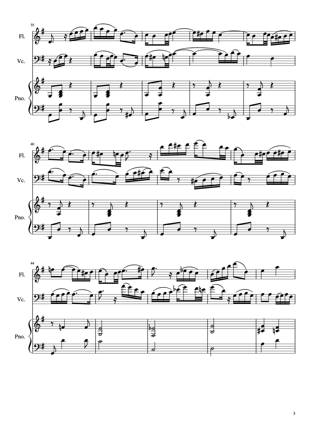 Page 3 of Sheet music PDF Piano Por una Cabeza Piano - Carlos Gardel (1890 - 1935