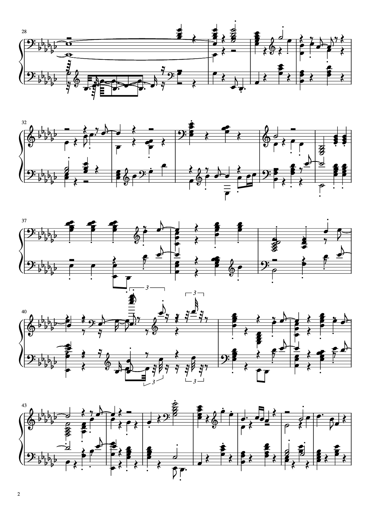 Page 2 of Sheet music PDF Piano Mac Demarco - Chamber of Reflection Piano - Mac Demarco