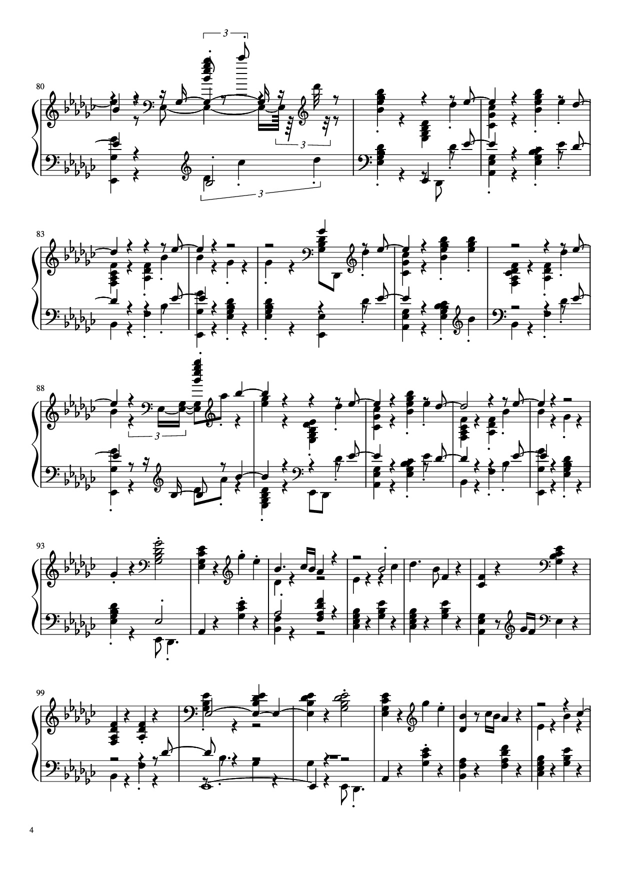 Page 4 of Sheet music PDF Piano Mac Demarco - Chamber of Reflection Piano - Mac Demarco
