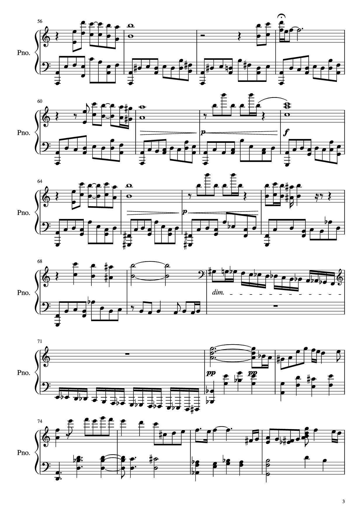 Page 3 of Sheet music PDF Piano Libertango Piano (intermediate) - Astor Piazzolla