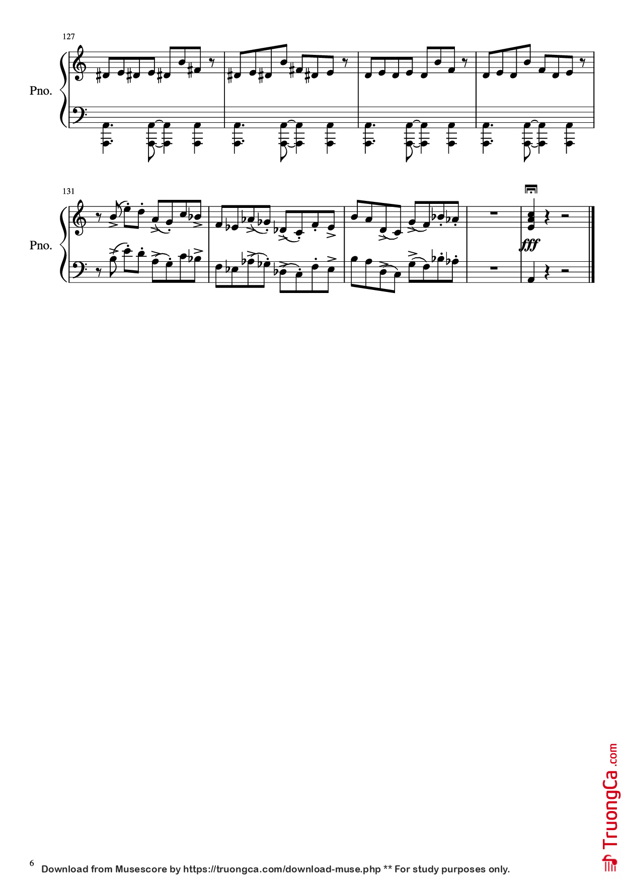 Page 6 of Sheet music PDF Piano Libertango Piano (intermediate) - Astor Piazzolla