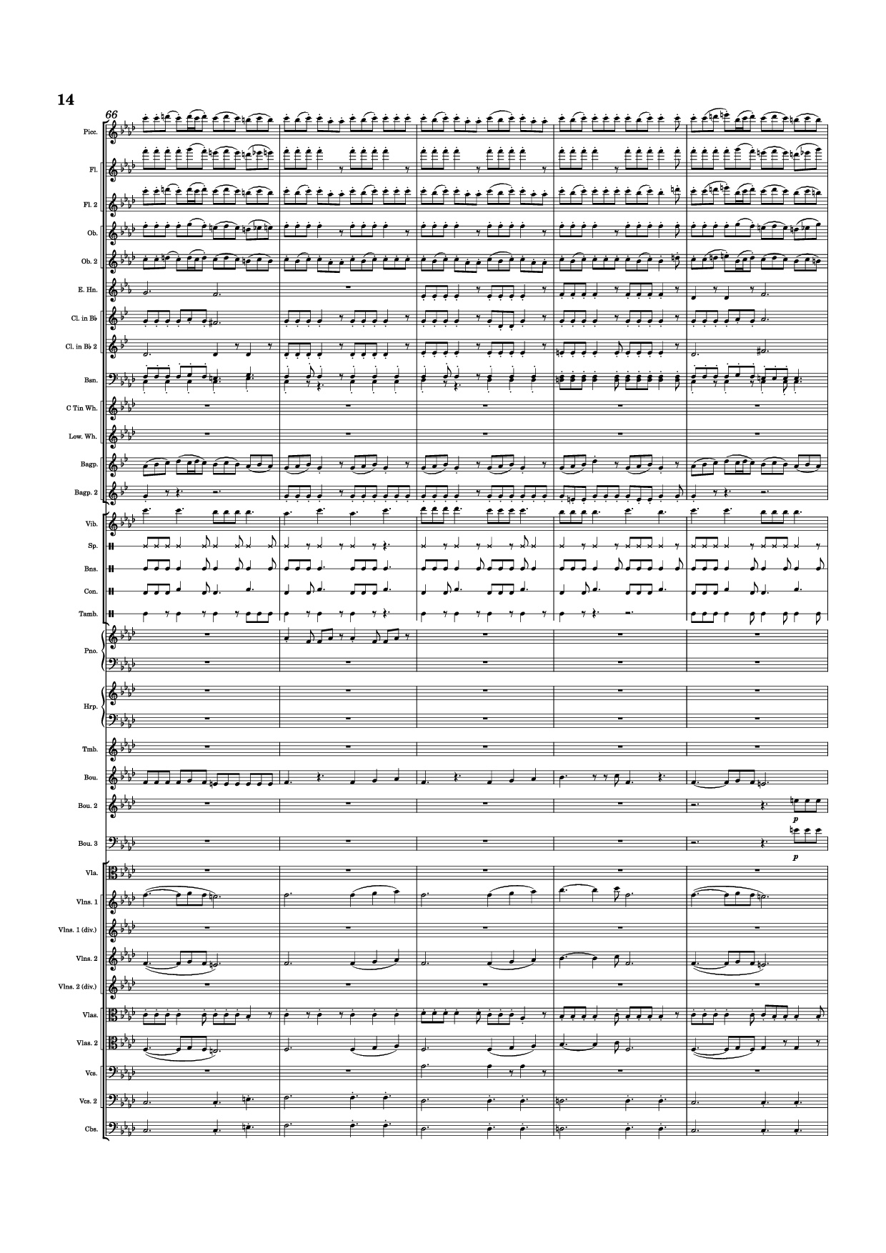 Page 14 of Sheet music PDF Piano Dusk Falls Piano - Hiroki Morishita