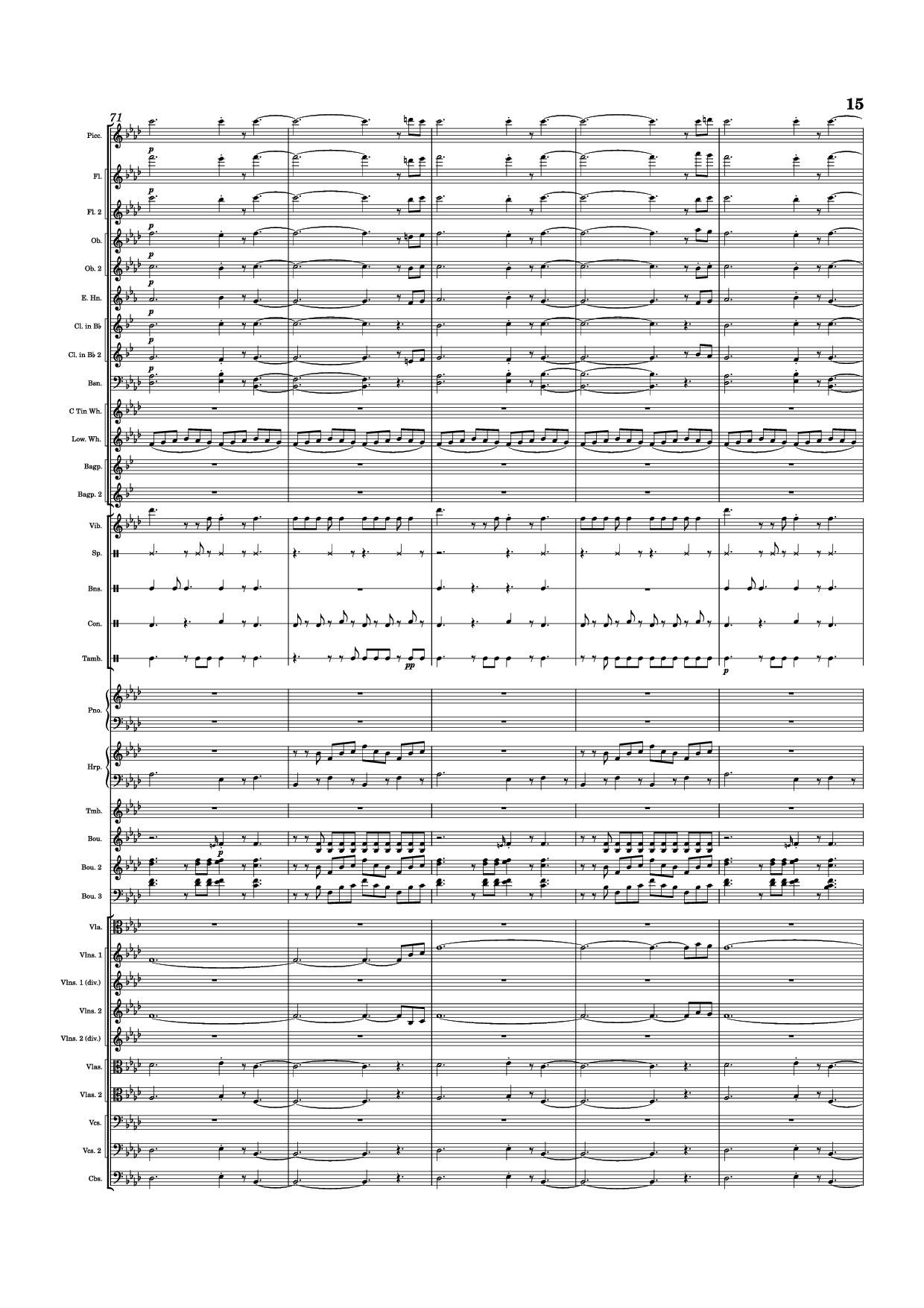 Page 15 of Sheet music PDF Piano Dusk Falls Piano - Hiroki Morishita