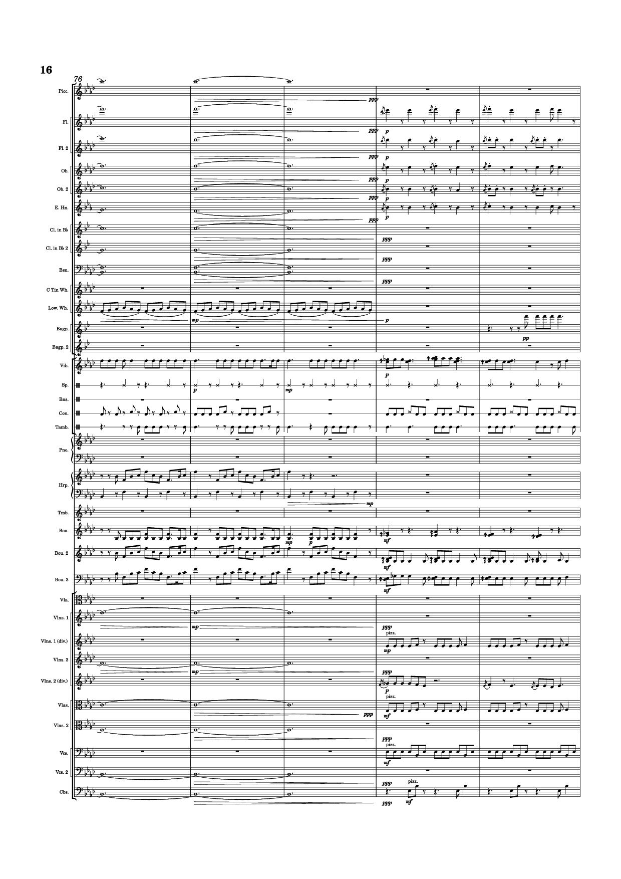 Page 16 of Sheet music PDF Piano Dusk Falls Piano - Hiroki Morishita