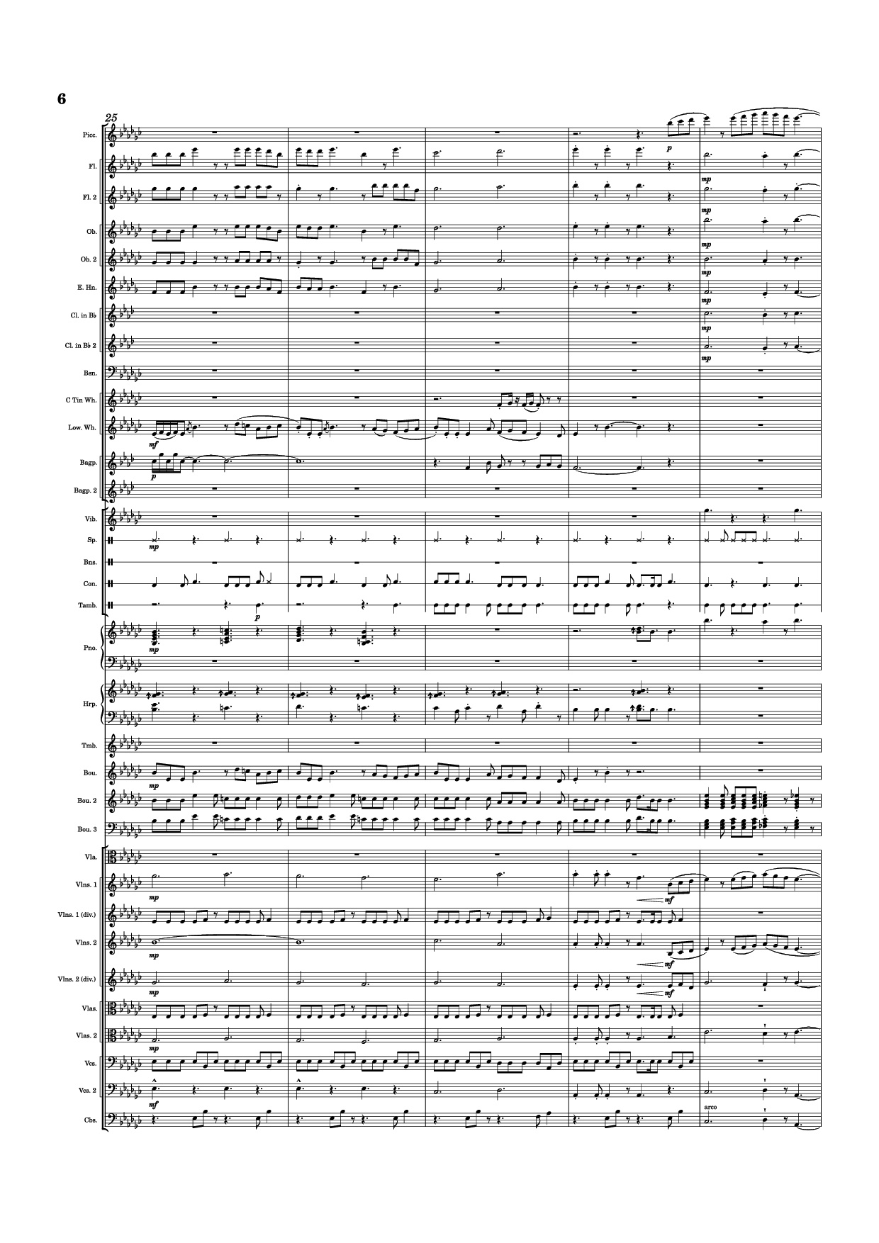 Page 6 of Sheet music PDF Piano Dusk Falls Piano - Hiroki Morishita
